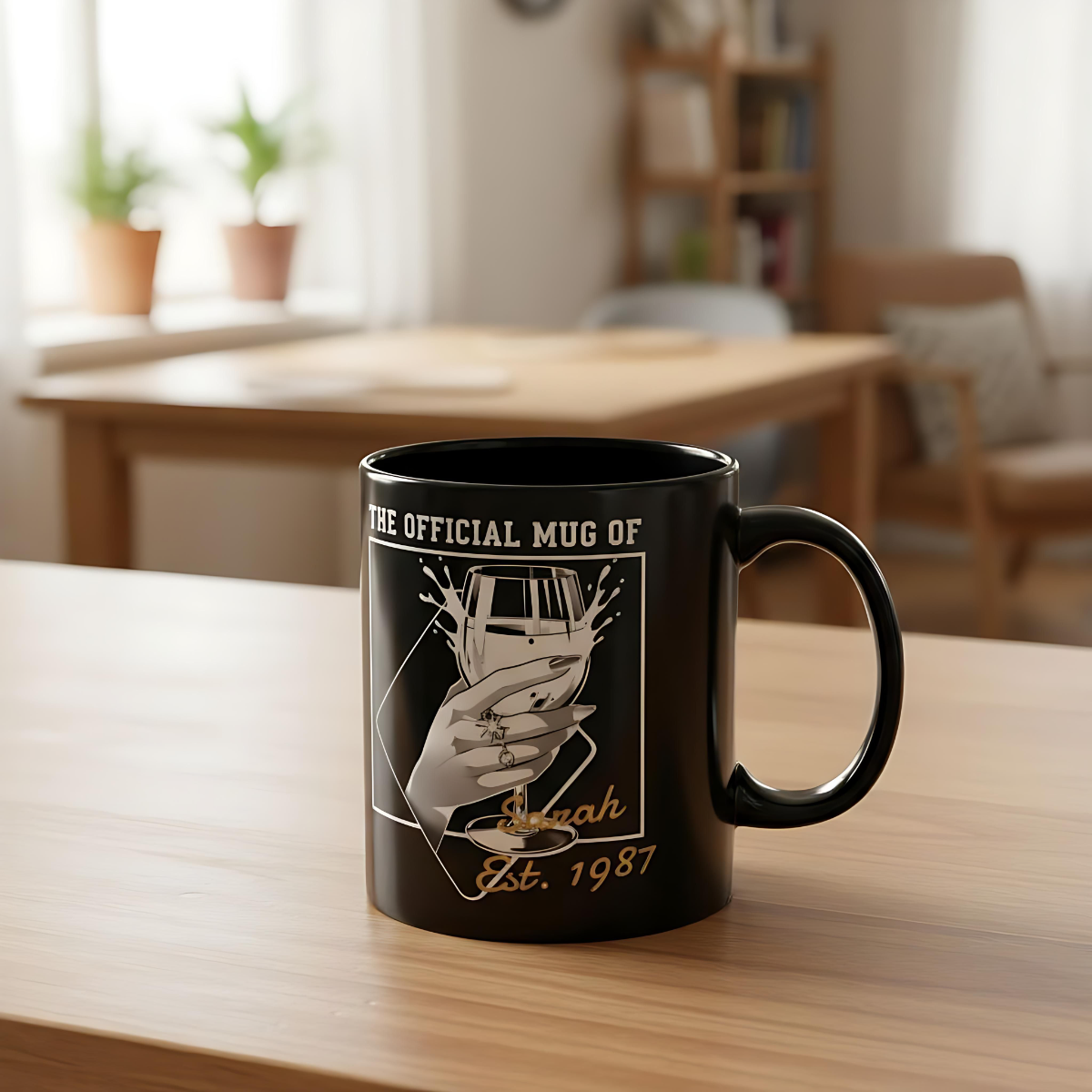 Funny Midlife Crisis Mug | Coffee or Wine Cup with Personalised Name | Birthday Gift for Women 40s 50s | Wine Lover Gift