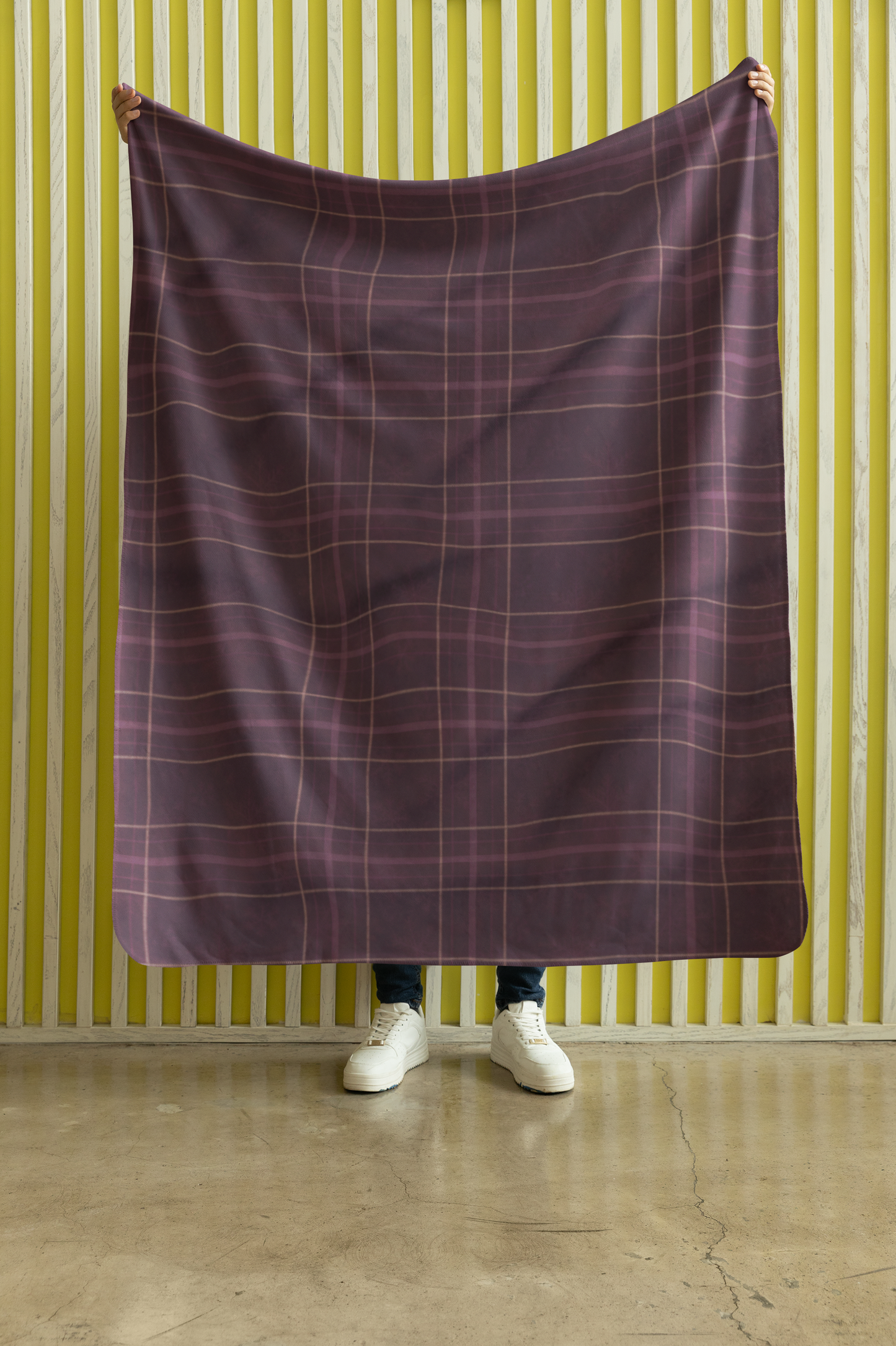 Christmas Plum Plaid Sherpa Blanket, Plaid Sherpa Throw, Warm Throw Blanket, Soft Fleece Blanket, Plaid Blanket, Plaid Throw Blanket