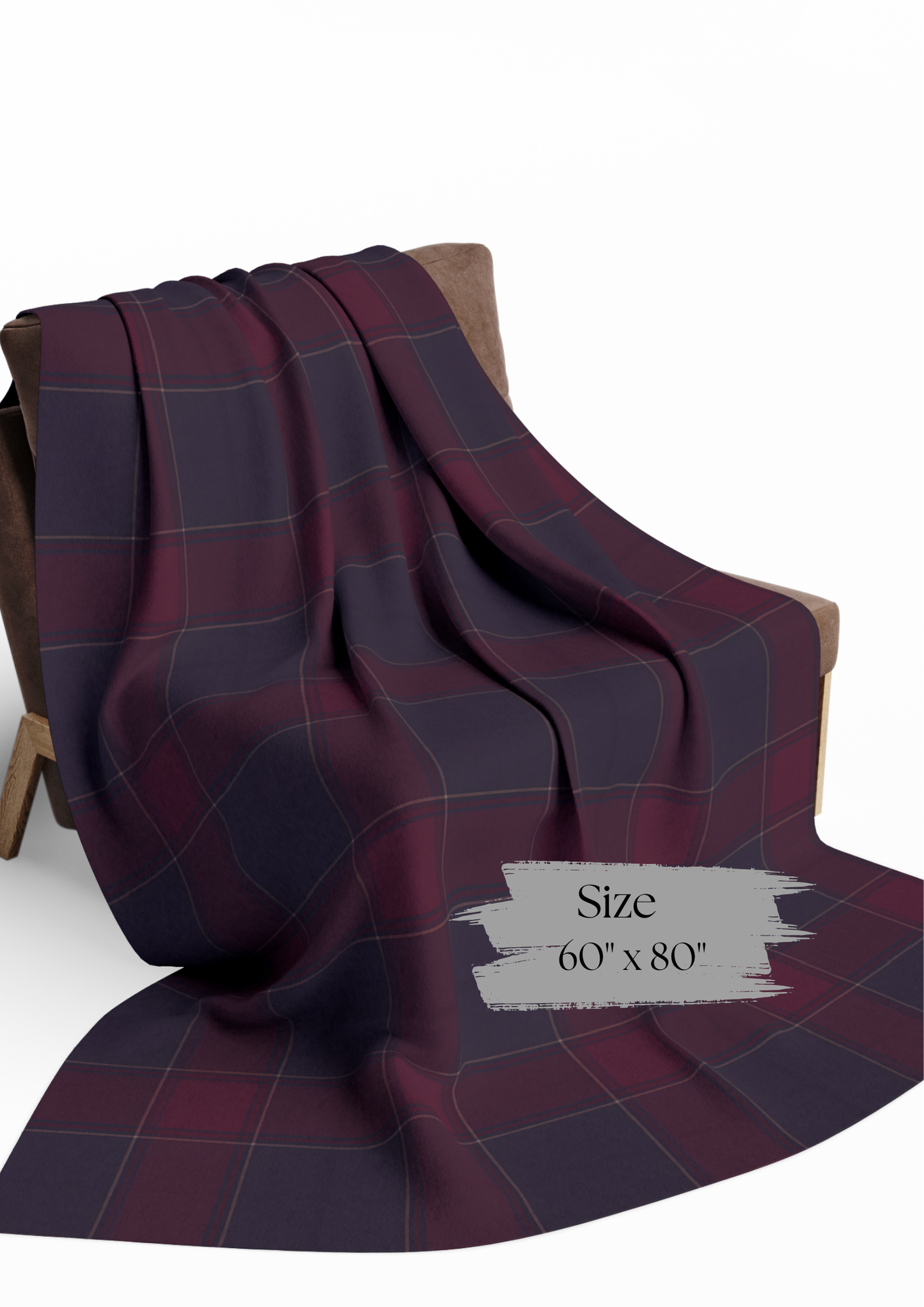 Cozy Arctic Fleece Blanket, Warm Throw, Plaid Blanket.