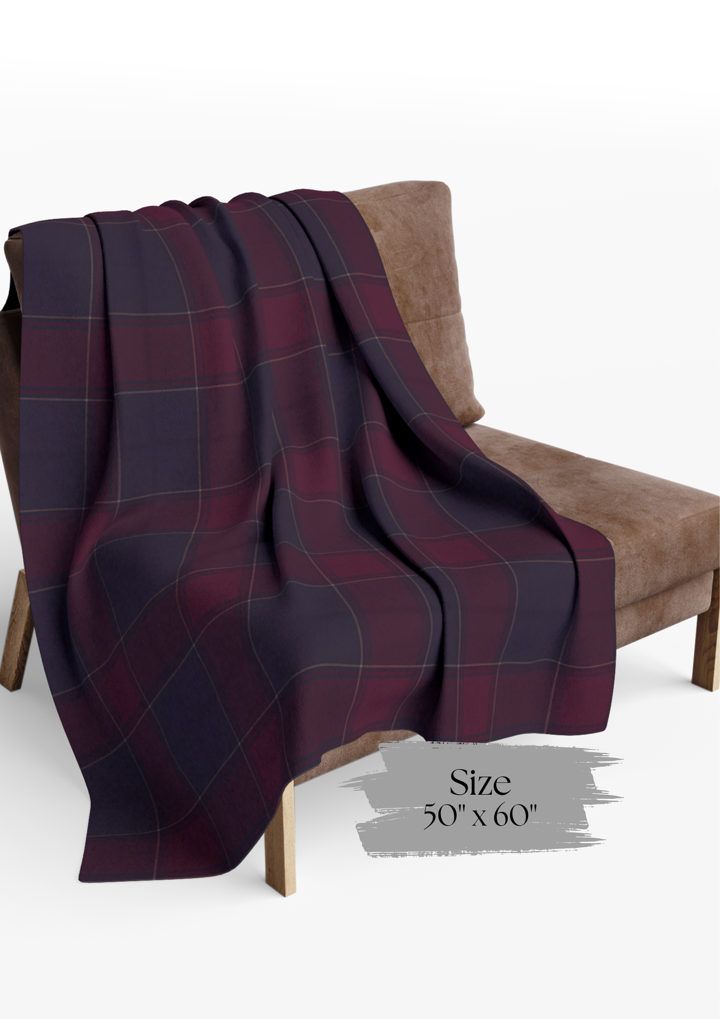 Cozy Arctic Fleece Blanket, Warm Throw, Plaid Blanket.