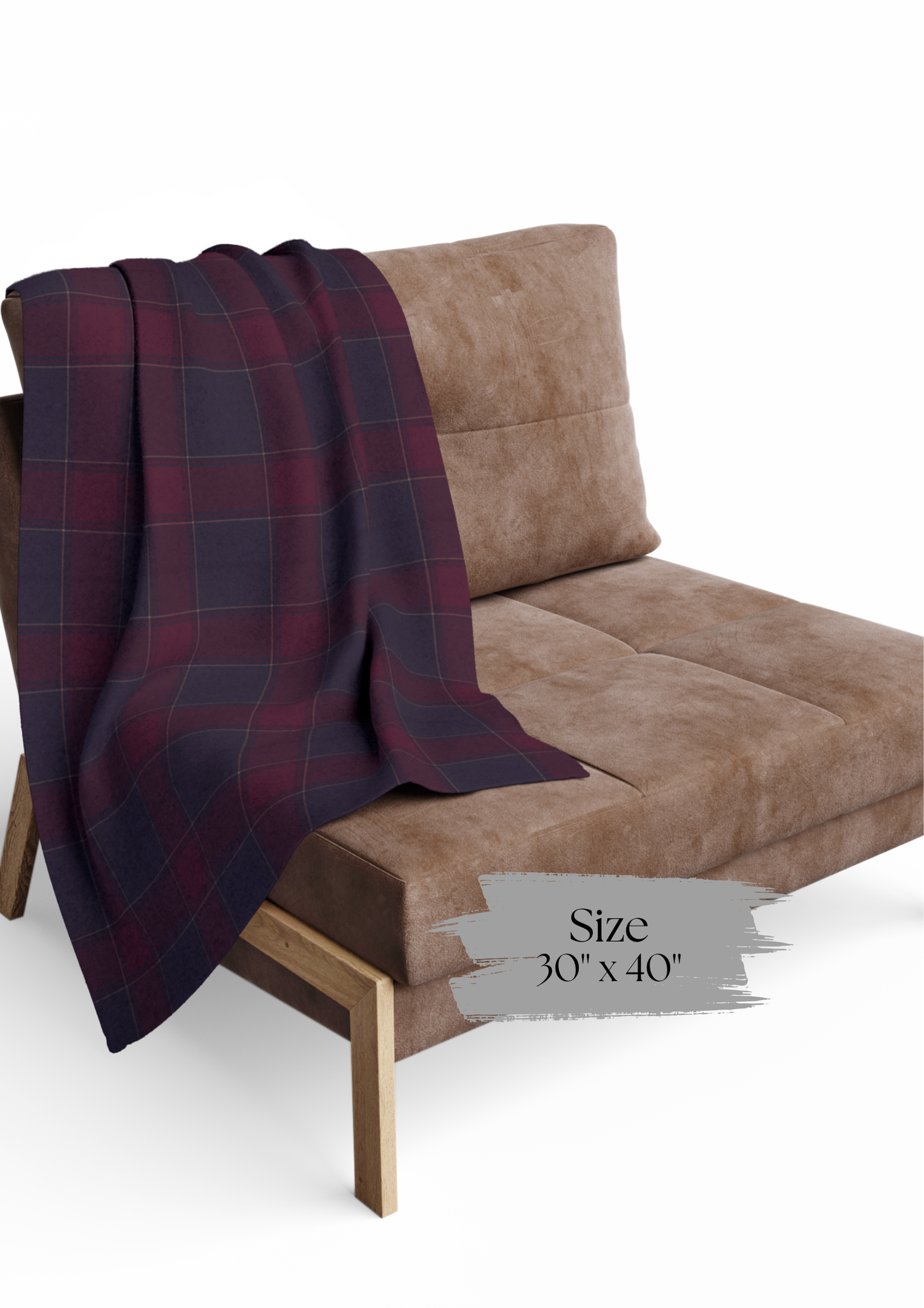 Cozy Arctic Fleece Blanket, Warm Throw, Plaid Blanket.
