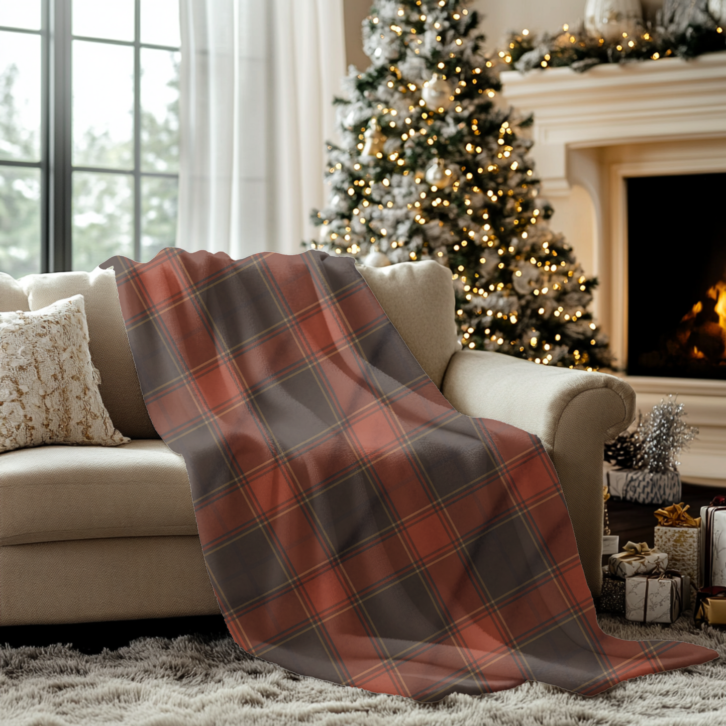 Cozy Arctic Fleece Blanket, Warm Throw, Plaid Blanket, Winter Blanket, Soft Throw, Holiday Blanket, Snuggle Blanket