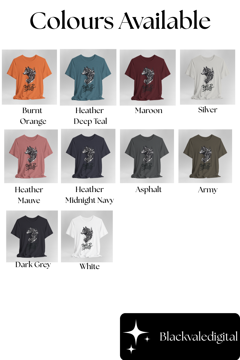 Wild Spirit Wolf Tee - Unisex, Gothic Streetwear, Alternative Clothing, grunge