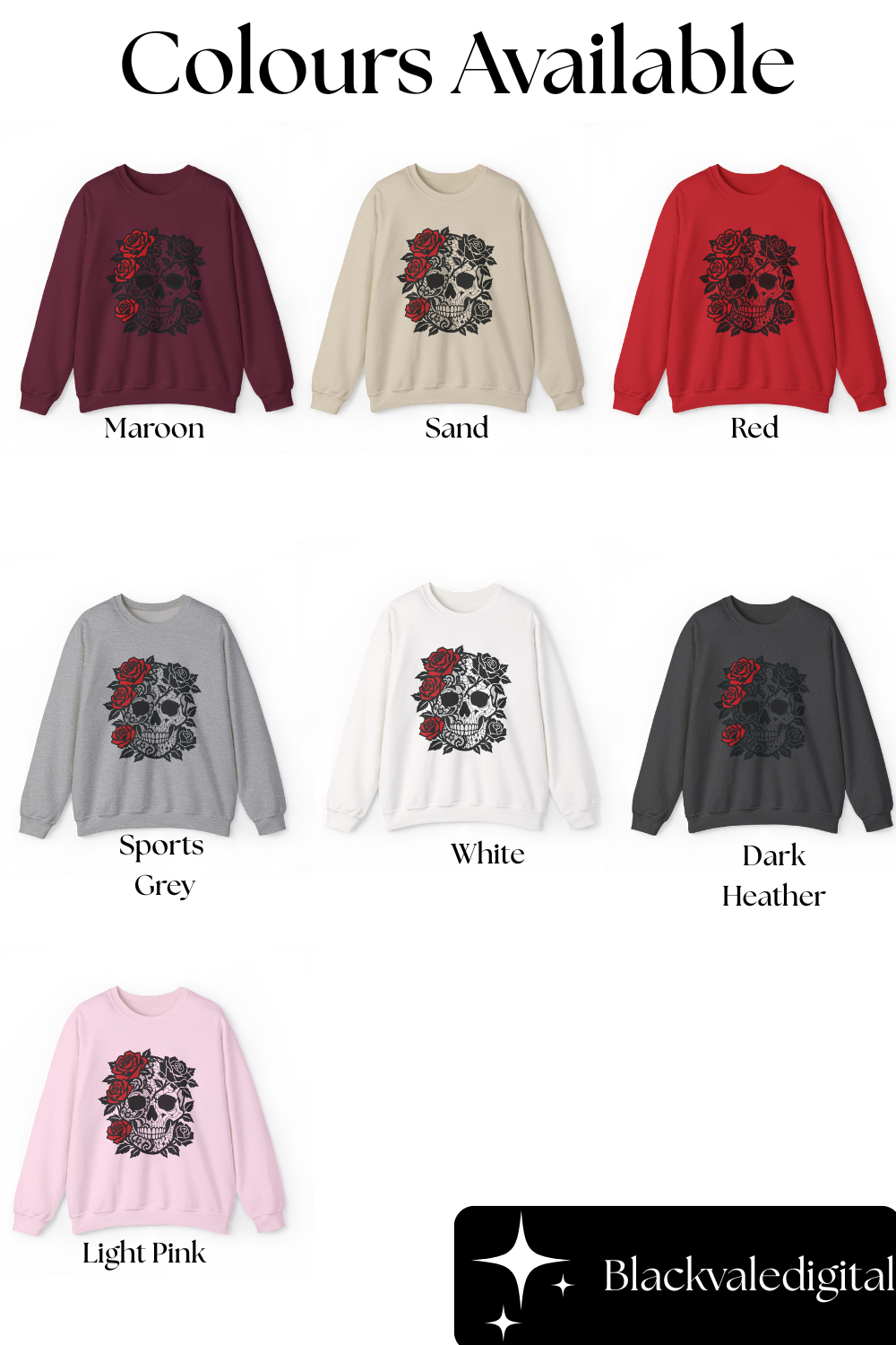 skull and roses gothic sweater, dark academia grunge clothing, alternative gifts.