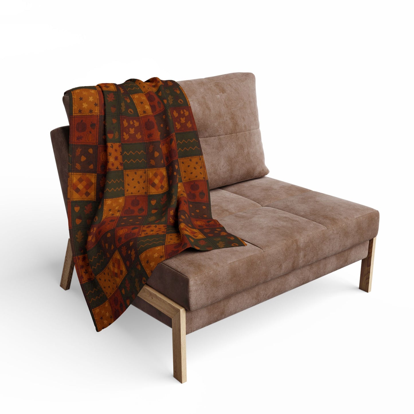 Cozy Autumnal Plaid Blanket, This thick blanket, with its rich blend of fall hues, adds a touch of sophistication to any autumnal home decor. Decor,