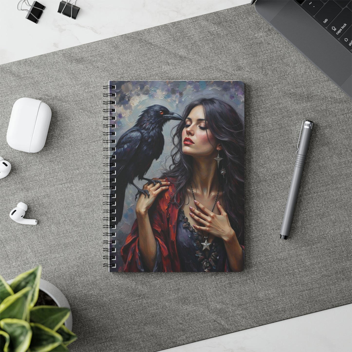 The Morrigan Goddess Witchy Journal, it's your personal book of shadows or grimoire.