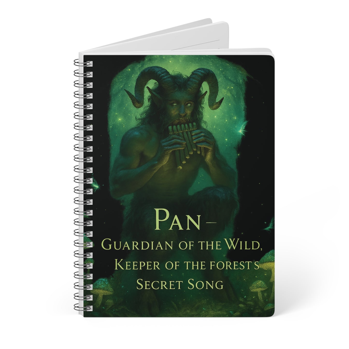 Pan Guardian of the Wild Deity Notebook,A5 Notebook,Greek God,Pan Notebook,As you pen your thoughts on its pristine pages, feel the presence of the Greek god Pan, the eternal symbol of pagan mythology.