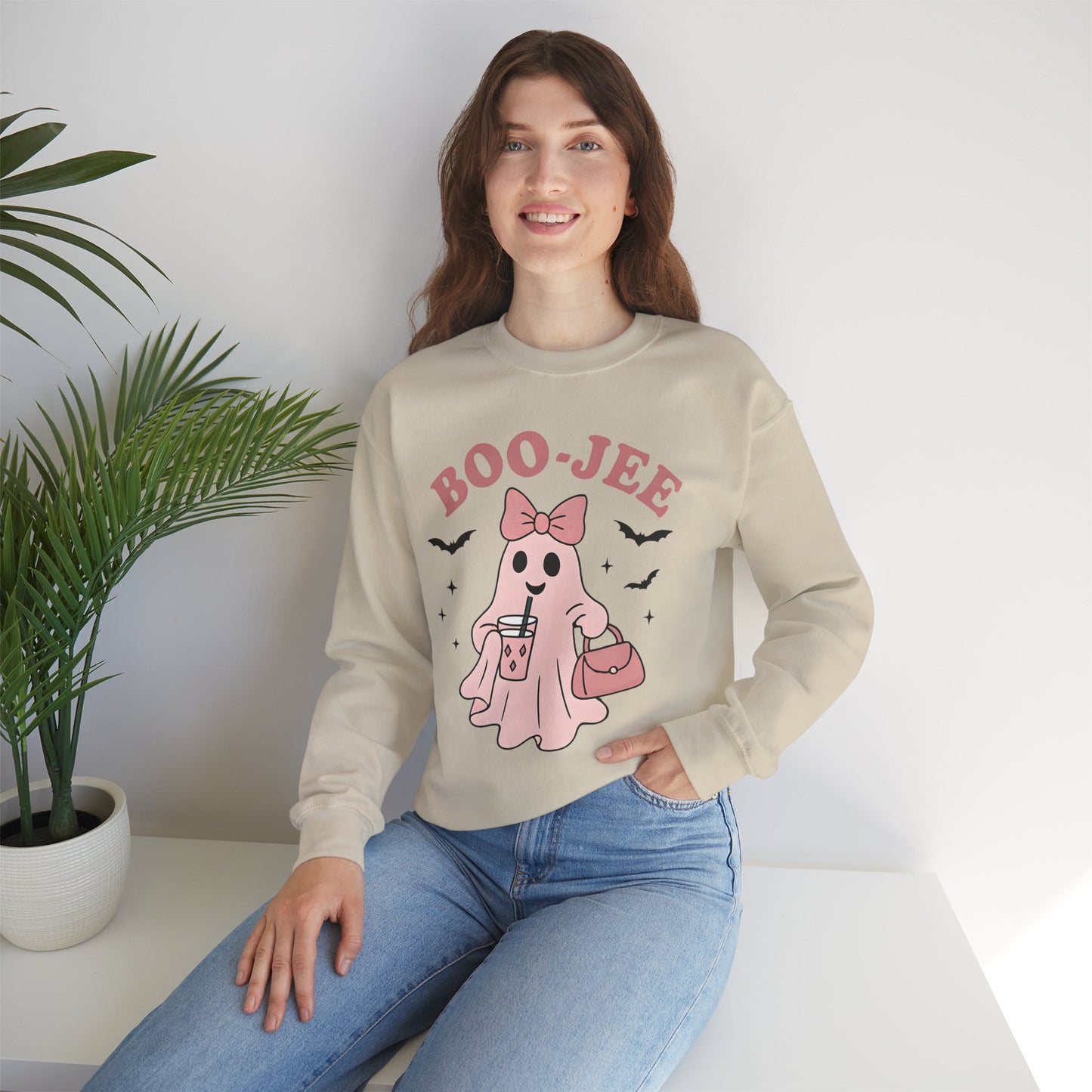 Halloween Ghost Crew neck,Cute Boo-Jee Ghost Sweatshirt, ,Spooky Season Pullover, Spooky Season Gift for Women, Ghost Sweater, Boojee Ghost.