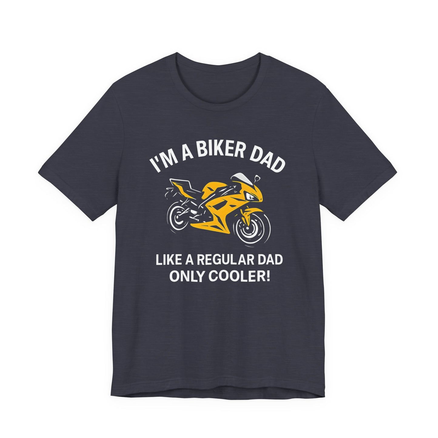 Biker Dad T-shirt, This tee is a fantastic choice for anyone who loves the biker lifestyle or simply appreciates casual, stylish apparel. It's especially relevant for Father's Day, birthdays, or any celebration.