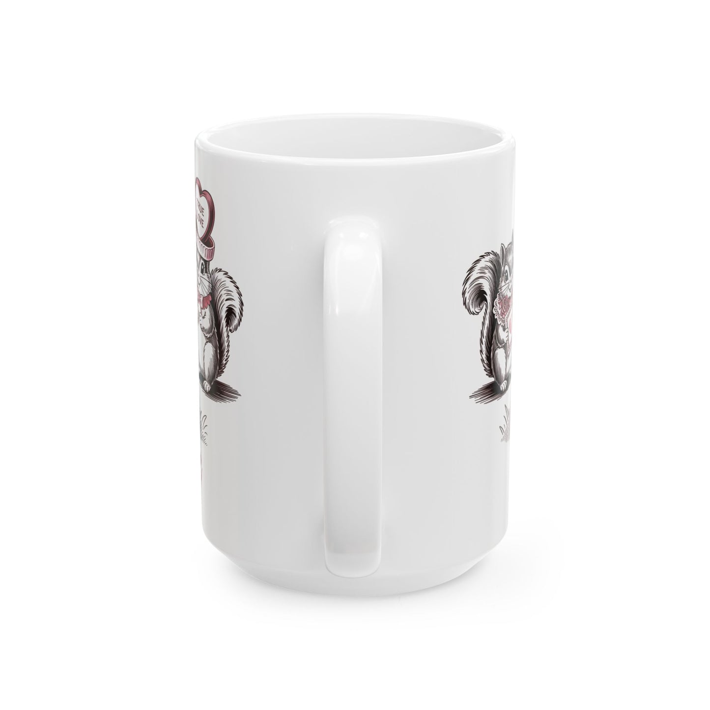 Valentines mug, Rustic woodland cute gift idea, Personalized squirrel mug