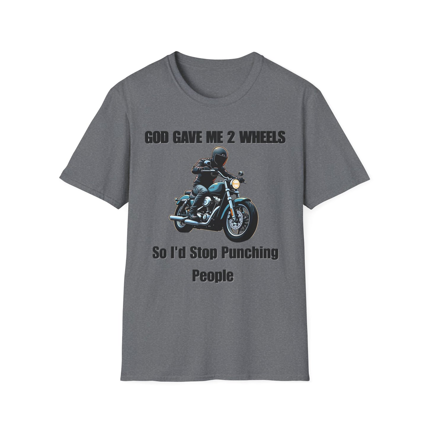 God Gave Me 2 Wheels, Funny Tee for Motorcycle Lovers, must-have for those who live life on two wheels.