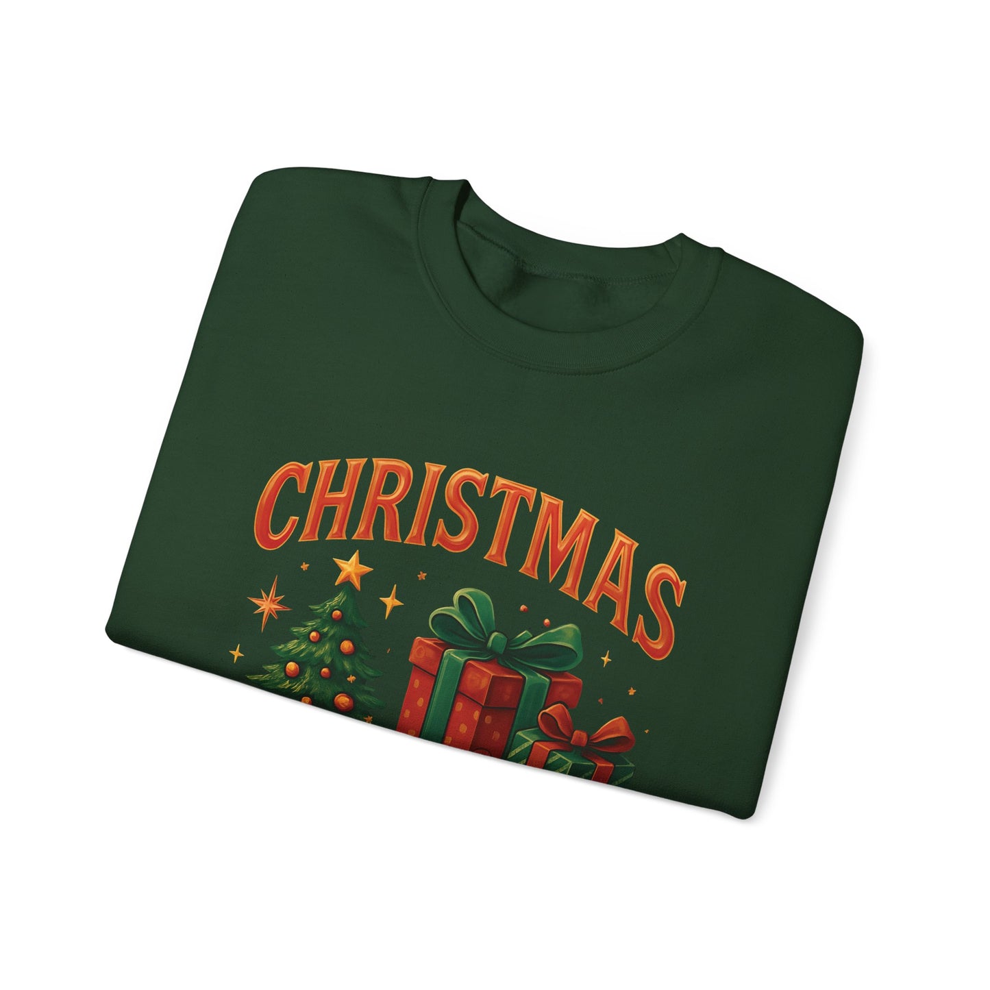 Festive Christmas Crew Sweatshirt, This cute winter shirt captures the essence of cheerful gatherings and joyful xmas jumper day celebrations.