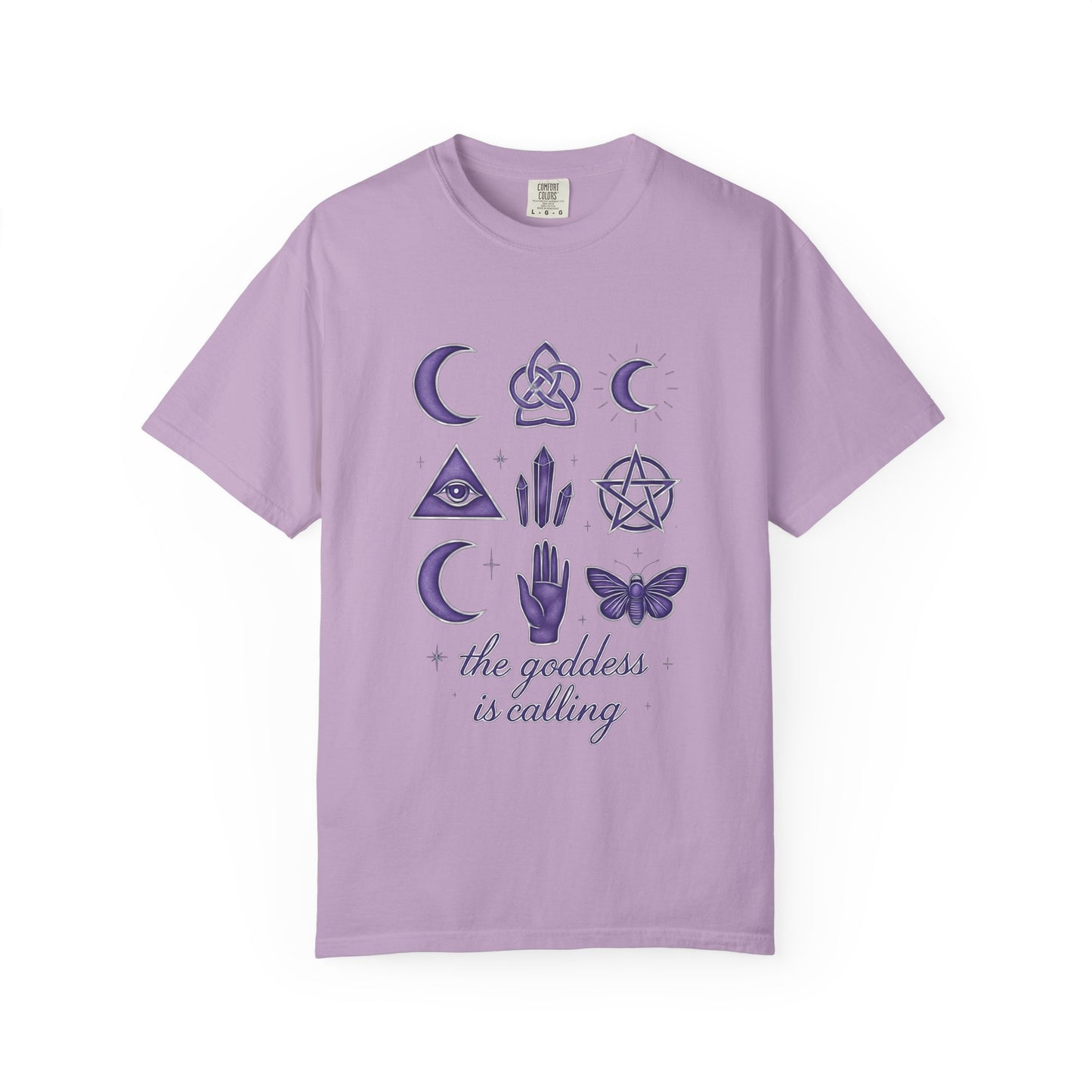 The Goddess is Calling Shirt, a celebration of divine feminine energy, seamlessly blending style and spirituality.