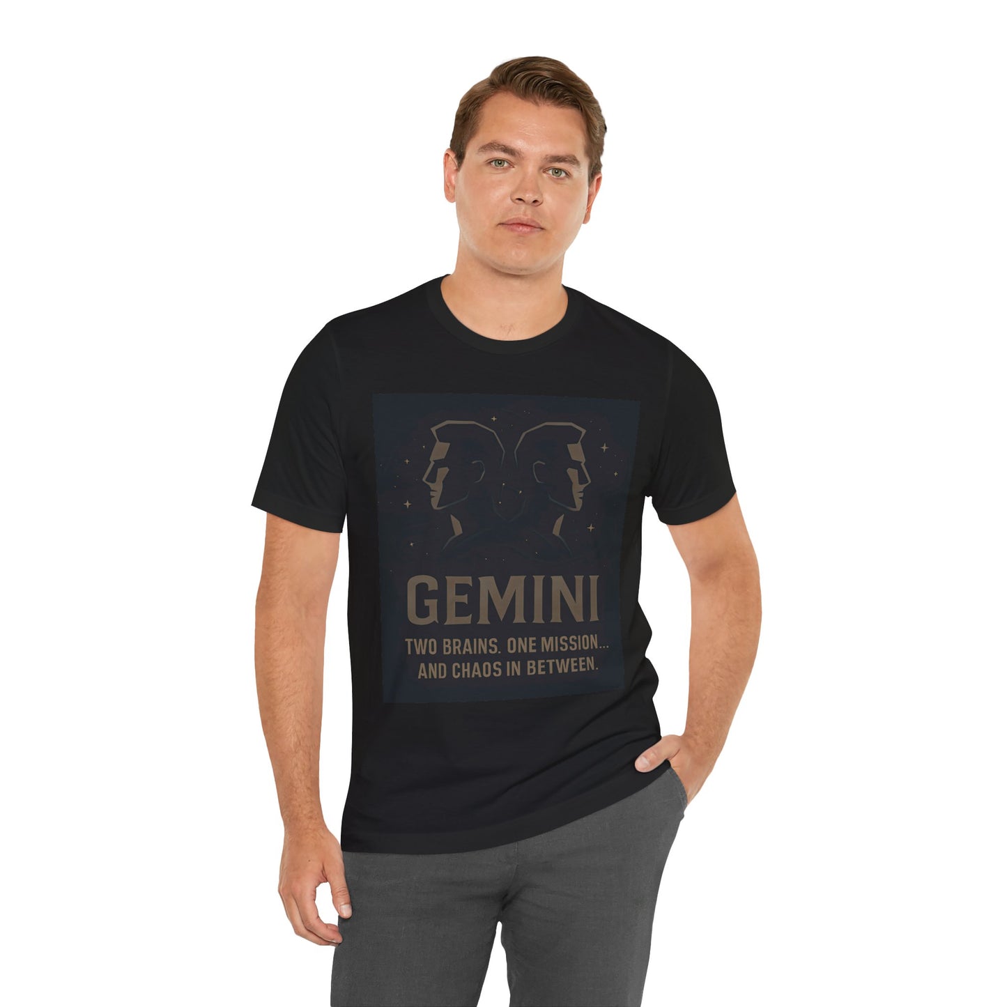 Gemini Astrology T-shirt, it's a versatile star sign shirt that pairs perfectly with any outfit, embodying the whimsical charm only a true Gemini can appreciate.