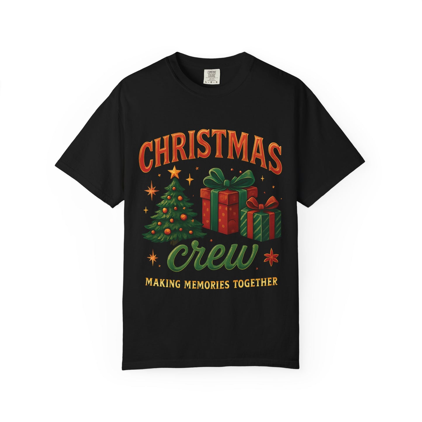 Comfort Colors Christmas Crew T-shirt, Step into the magic of Christmas 2025 with the Comfort Colours Christmas Crew Tee.