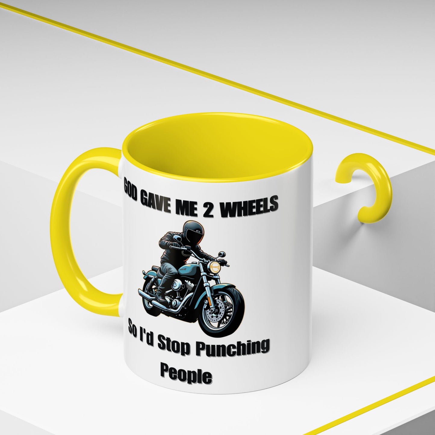 Motorcycle Humor Coffee Mug - Perfect for coffee lovers and motorcycle enthusiasts alike, this mug embodies a playful yet edgy vibe.