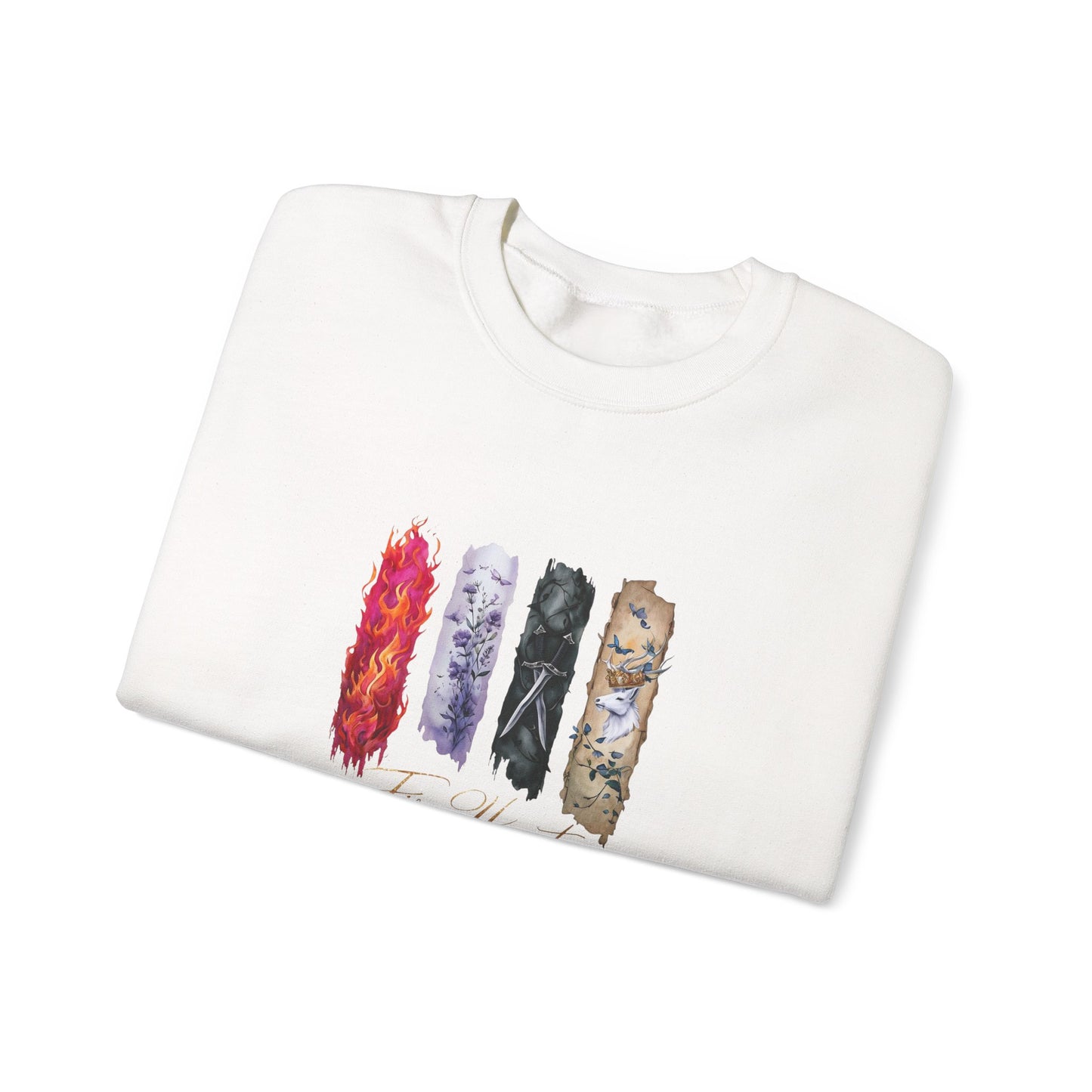 Fire Heart Sweatshirt, Heir of Fire, perfect for book lovers, especially fans of Sarah J. Maas and her character Aelin Ashryver Galathynius.