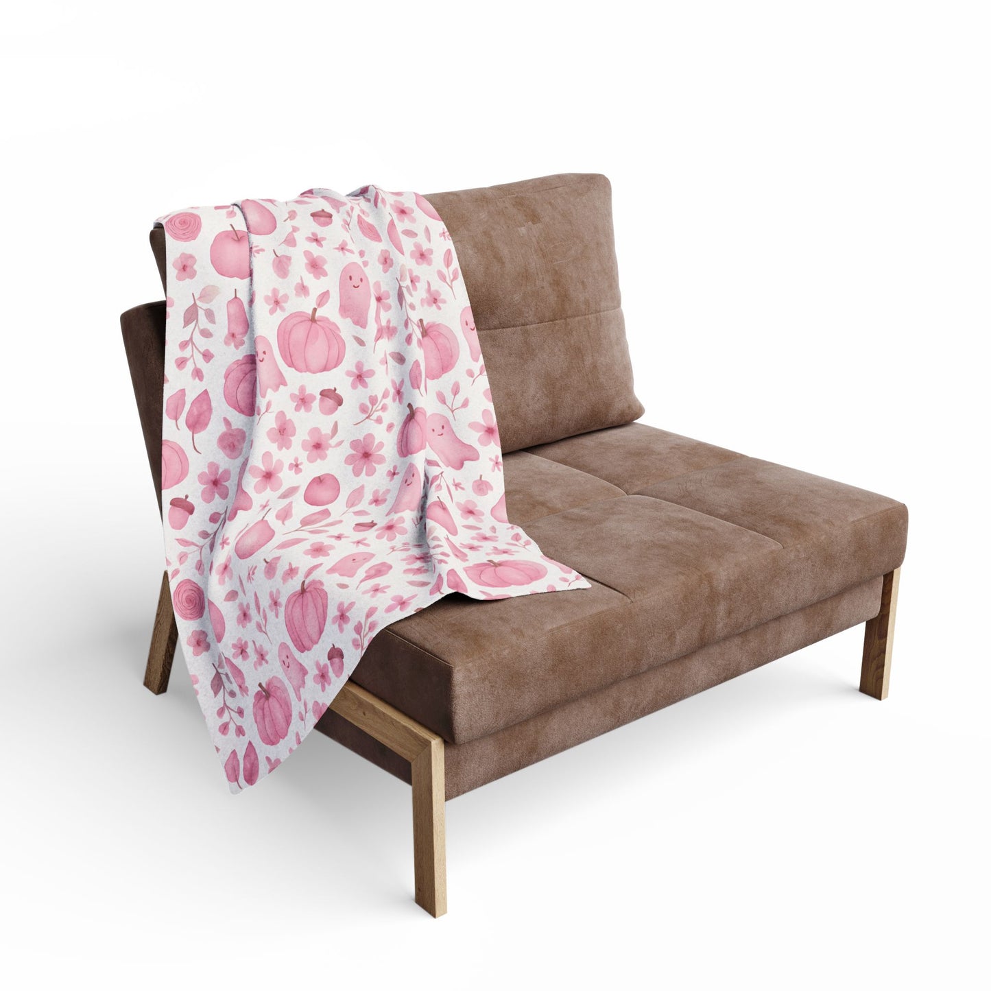 Pink Halloween Ghost Fleece Throw Blanket, this ghost blanket effortlessly transforms any space into a magical haven where autumn chills are met with warmth.