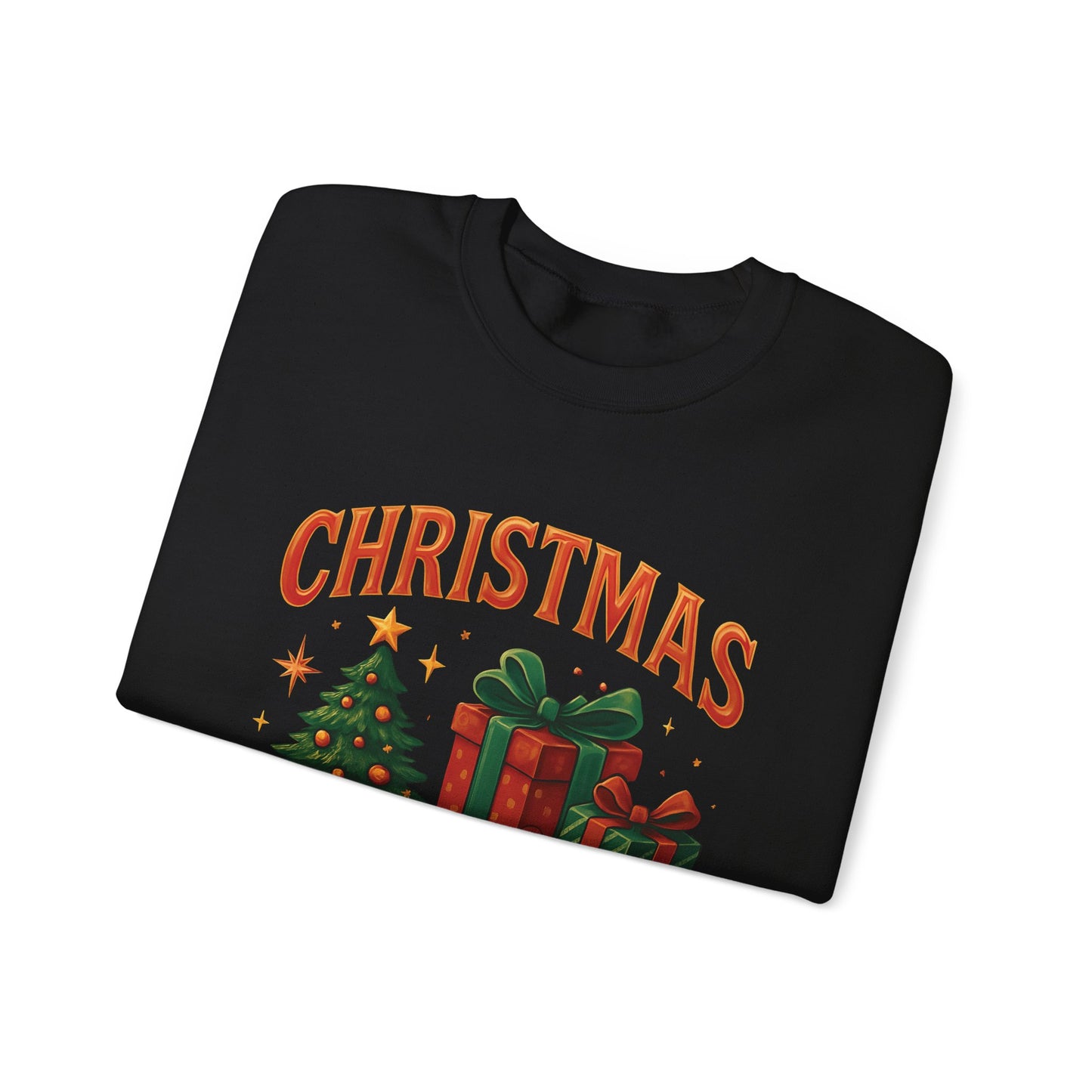 Festive Christmas Crew Sweatshirt, This cute winter shirt captures the essence of cheerful gatherings and joyful xmas jumper day celebrations.