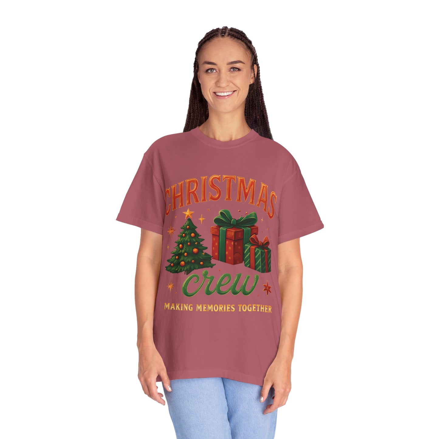 Comfort Colors Christmas Crew T-shirt, Step into the magic of Christmas 2025 with the Comfort Colours Christmas Crew Tee.