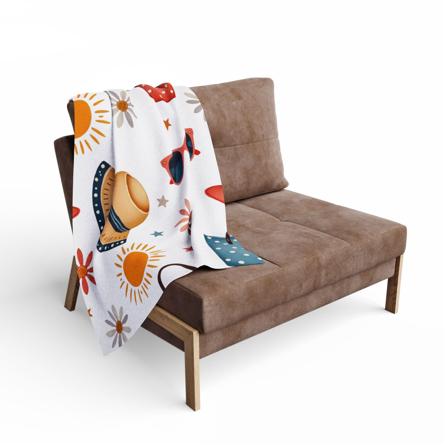 Summer Vibe Fleece Blanket | Perfect for cozying up on chilly nights, this blanket brings a vibrant touch to your living space.