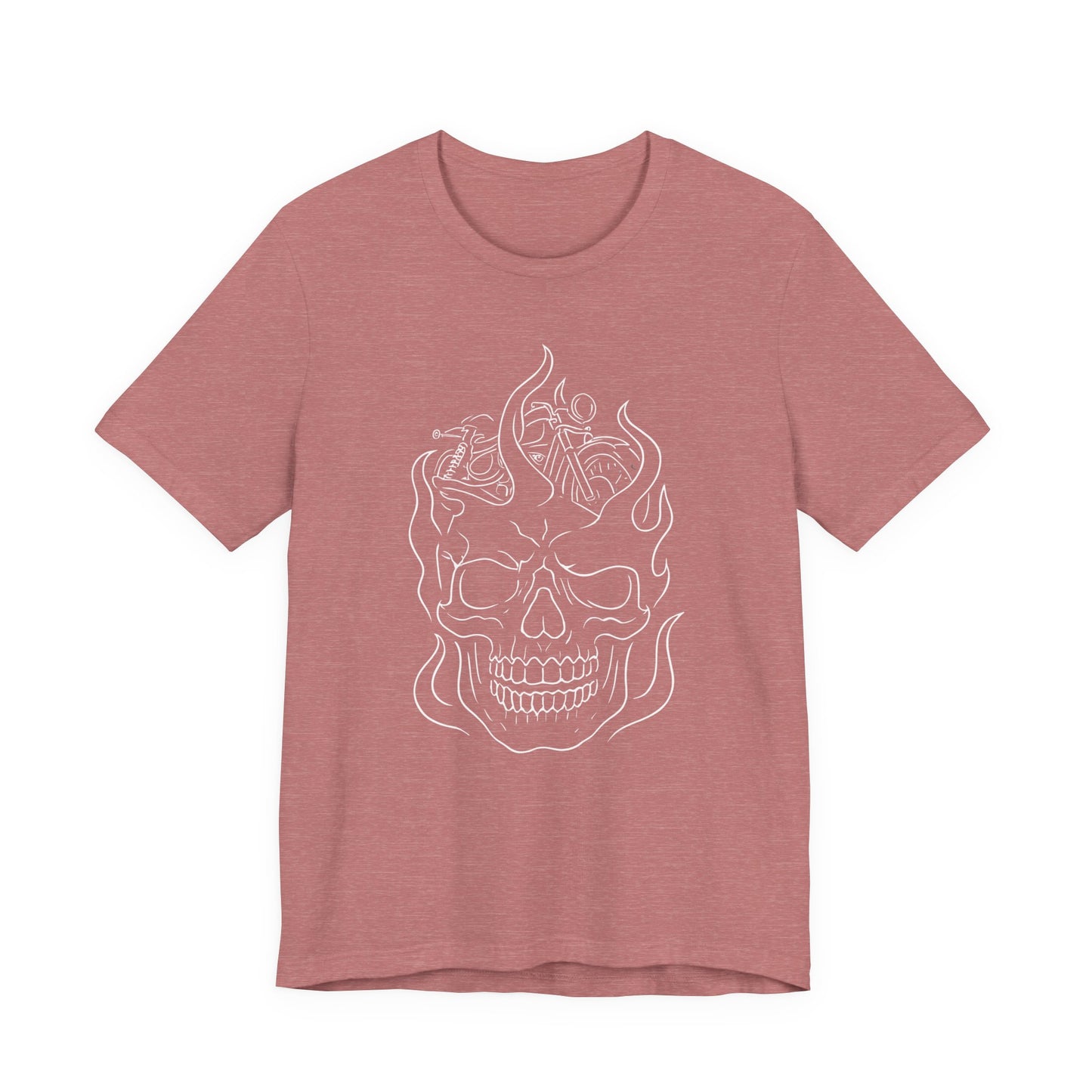 Skull Graphic Flame Tee, Motorcycle T Shirt, Biker Tshirt, Biker Skull Design, Motorbike Apparel, Motorcycle,Biker Skull, Motorbike Skull.