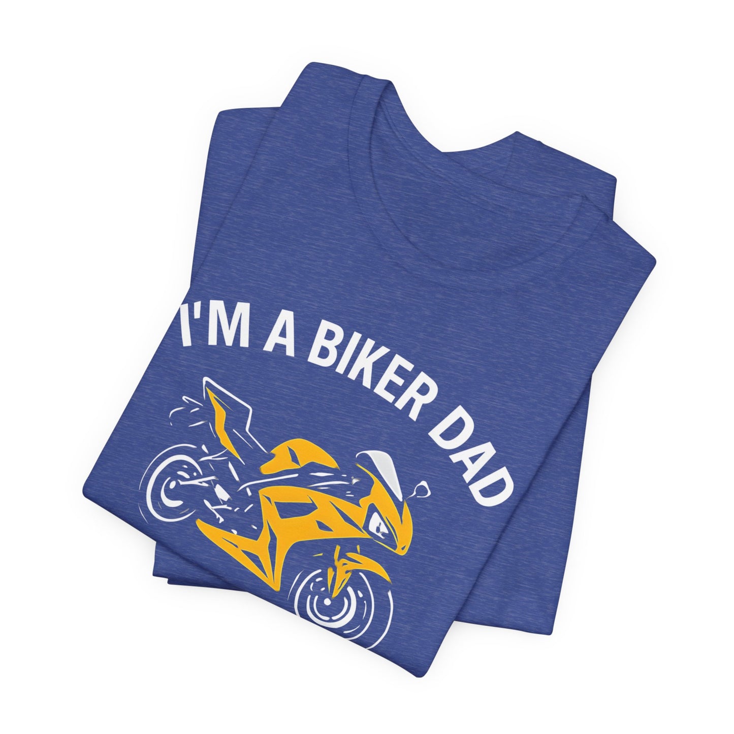 Biker Dad T-shirt, This tee is a fantastic choice for anyone who loves the biker lifestyle or simply appreciates casual, stylish apparel. It's especially relevant for Father's Day, birthdays, or any celebration.