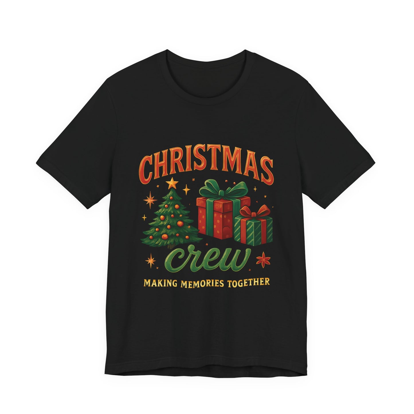 Festive Christmas Crew T-Shirt Bella Canvas, Perfect for the christmas queen in your life, it makes the cutest presents under the tree, or unites loved ones with matching xmas shirts.