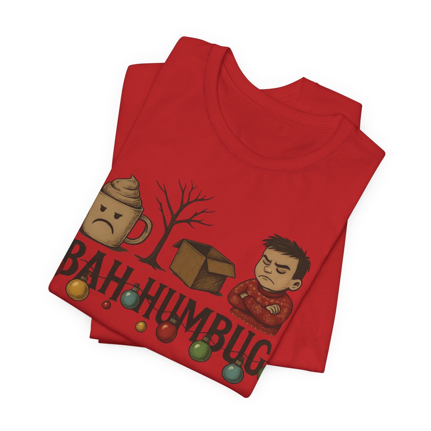 Bah Humbug T-Shirt, Secret Santa Gift, Whether it's a witty secret Santa exchange or a quirky staff gift, this Bah Humbug tee is a memorable addition to any collection.
