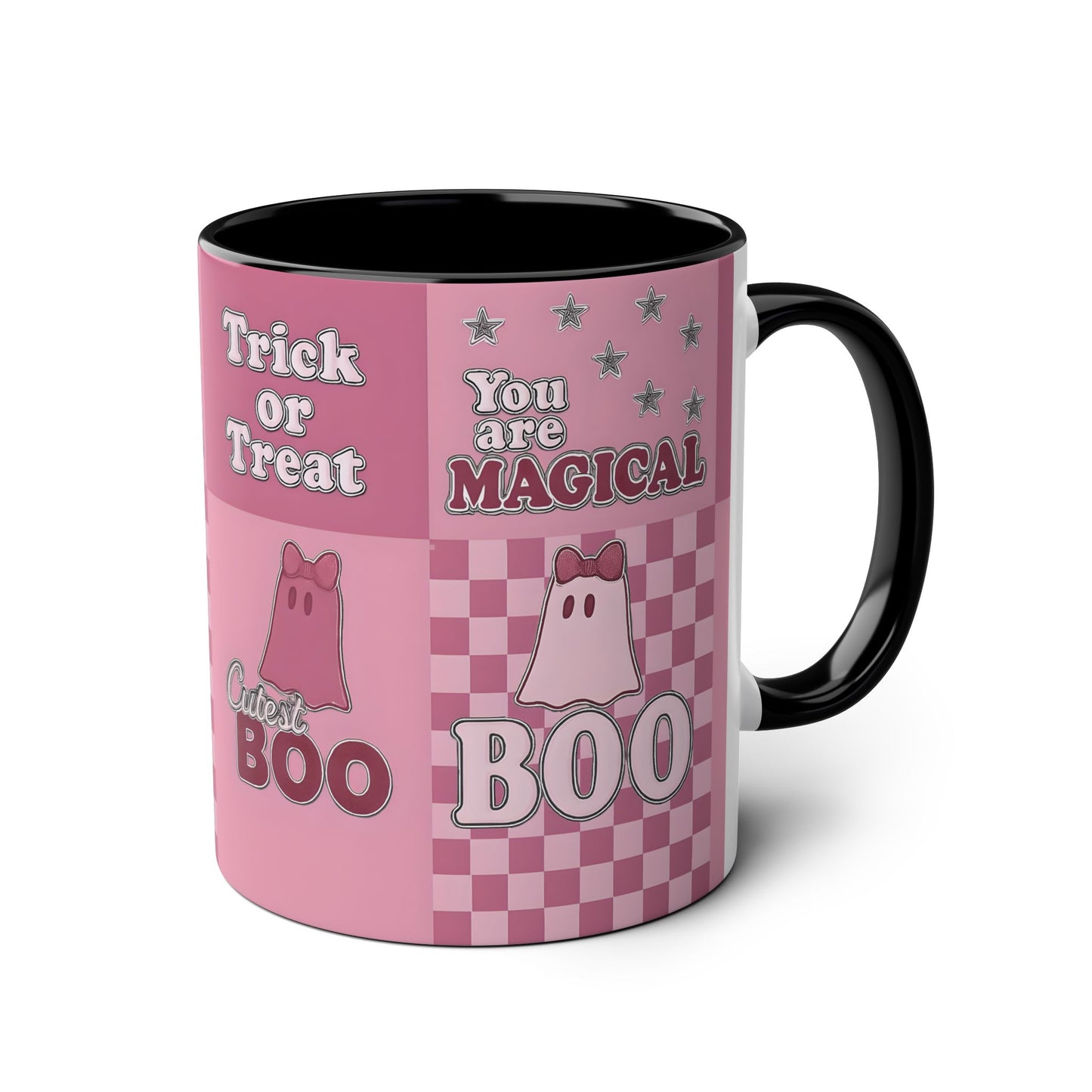 Pink Ghosty Boo Mug, this ghost mug is the embodiment of a cute Halloween mug, bringing the festive spirit to your morning brew.