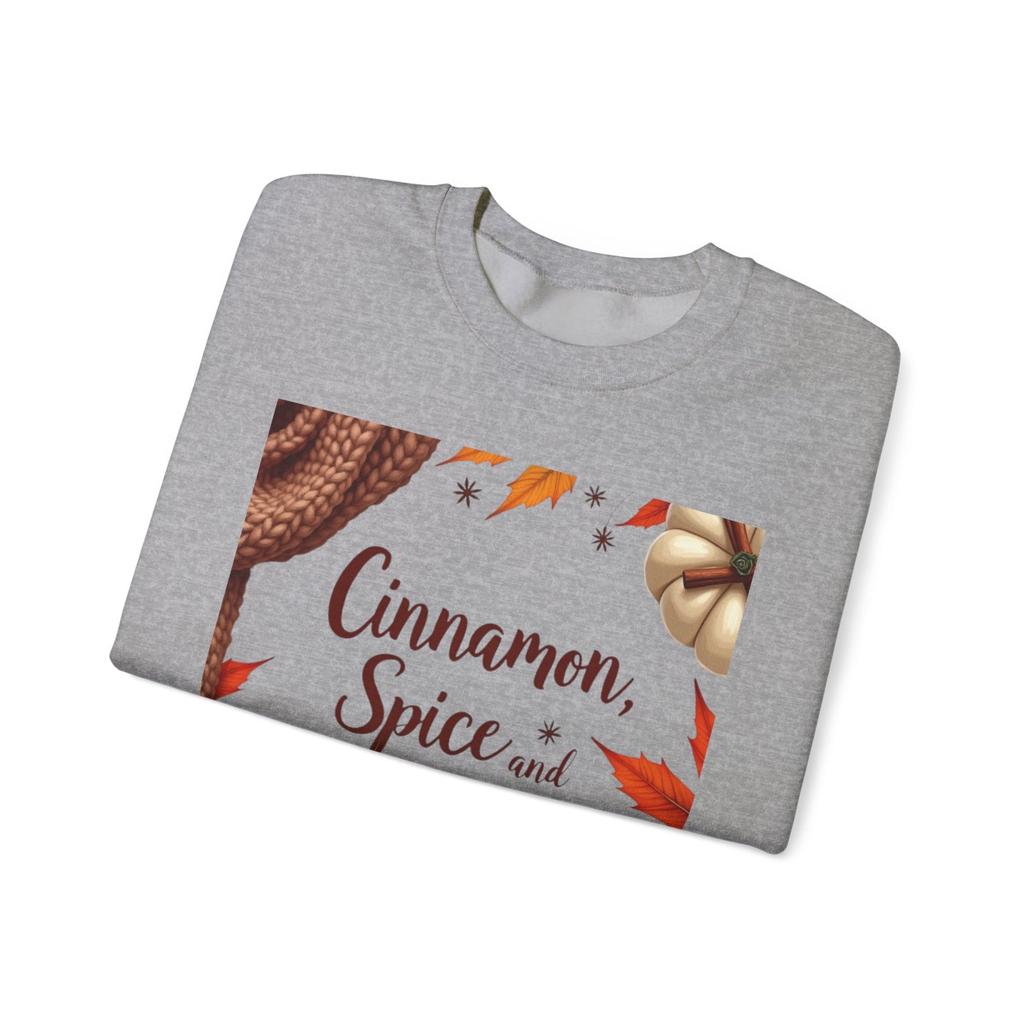 Cinnamon Spice and All Things Nice Sweatshirt, promises to keep you snug while adding a touch of seasonal charm to your wardrobe. Whether you’re sipping on a pumpkin latte or taking a leisurely stroll through fallen leaves,