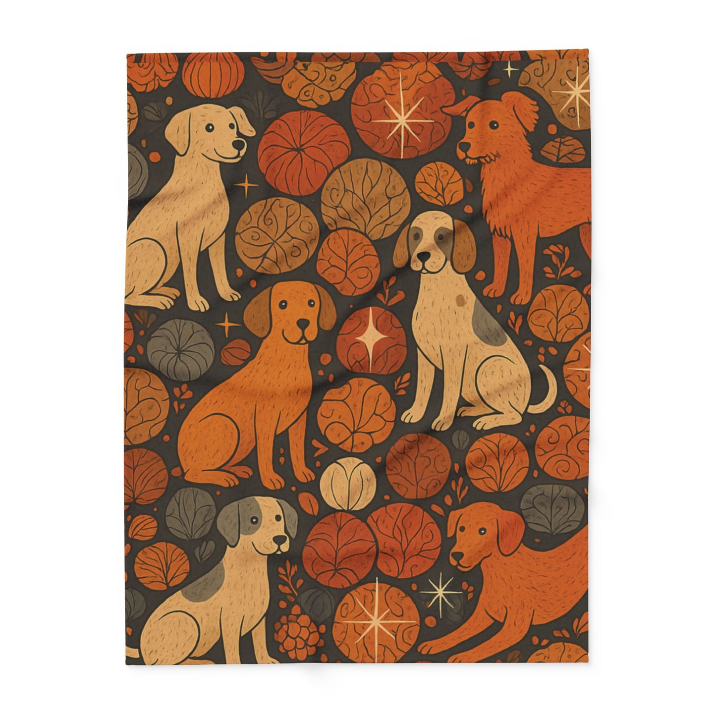 Autumnal Dog Throw, this cute dog blanket adds the perfect touch of autumn cozy to your home.
