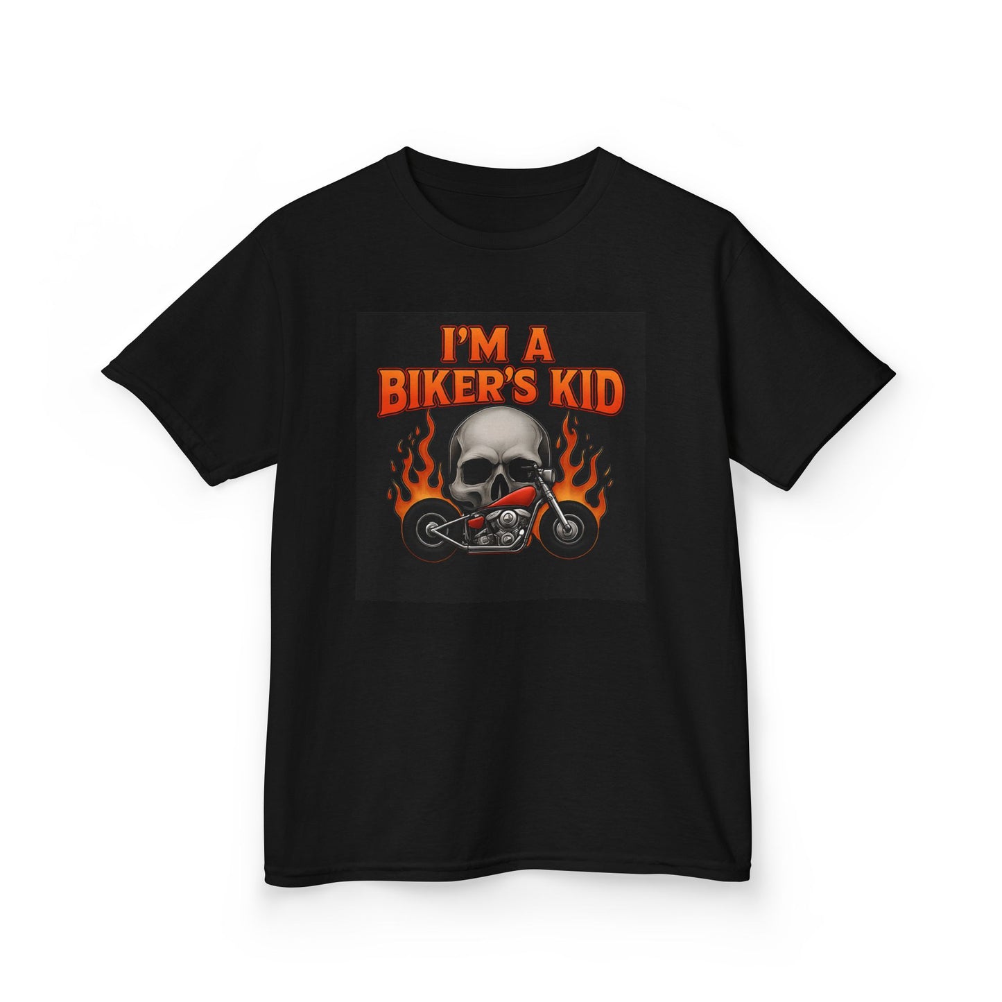 I'm A Biker Kid T-Shirt, this kids motorbike tee is a must-have for your mini roadster. Bring a touch of the wild to your child's wardrobe and let your biker girl or adventurous boy rev up the fun!