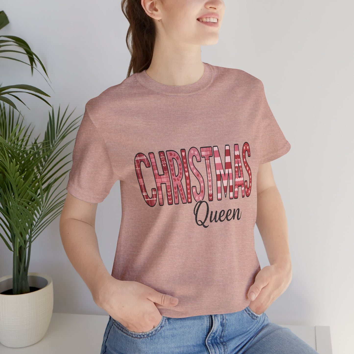Christmas Queen Pinkmas T-shirt, Perfect for a sister XMAS gift or a Christmas mom gift, this festive shirt captures the essence of a very merry Christmas