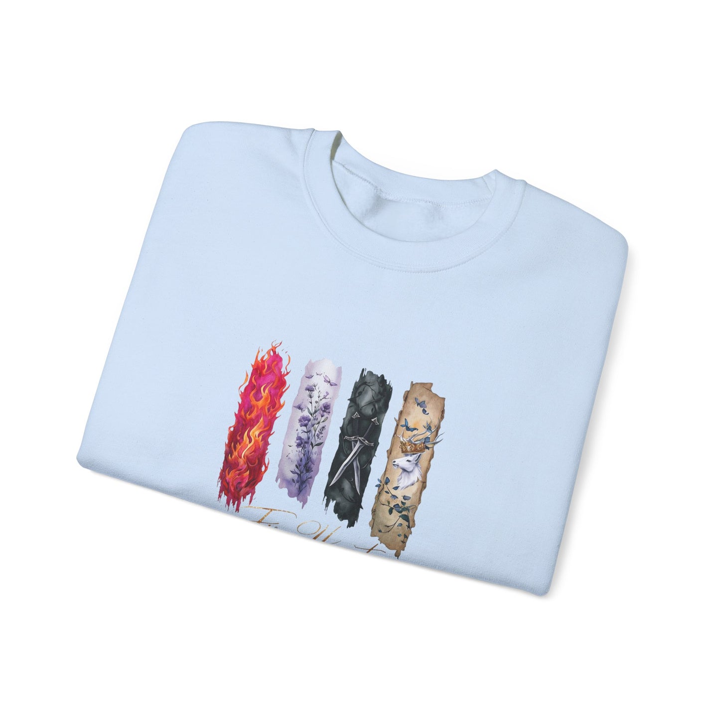 Fire Heart Sweatshirt, Heir of Fire, perfect for book lovers, especially fans of Sarah J. Maas and her character Aelin Ashryver Galathynius.