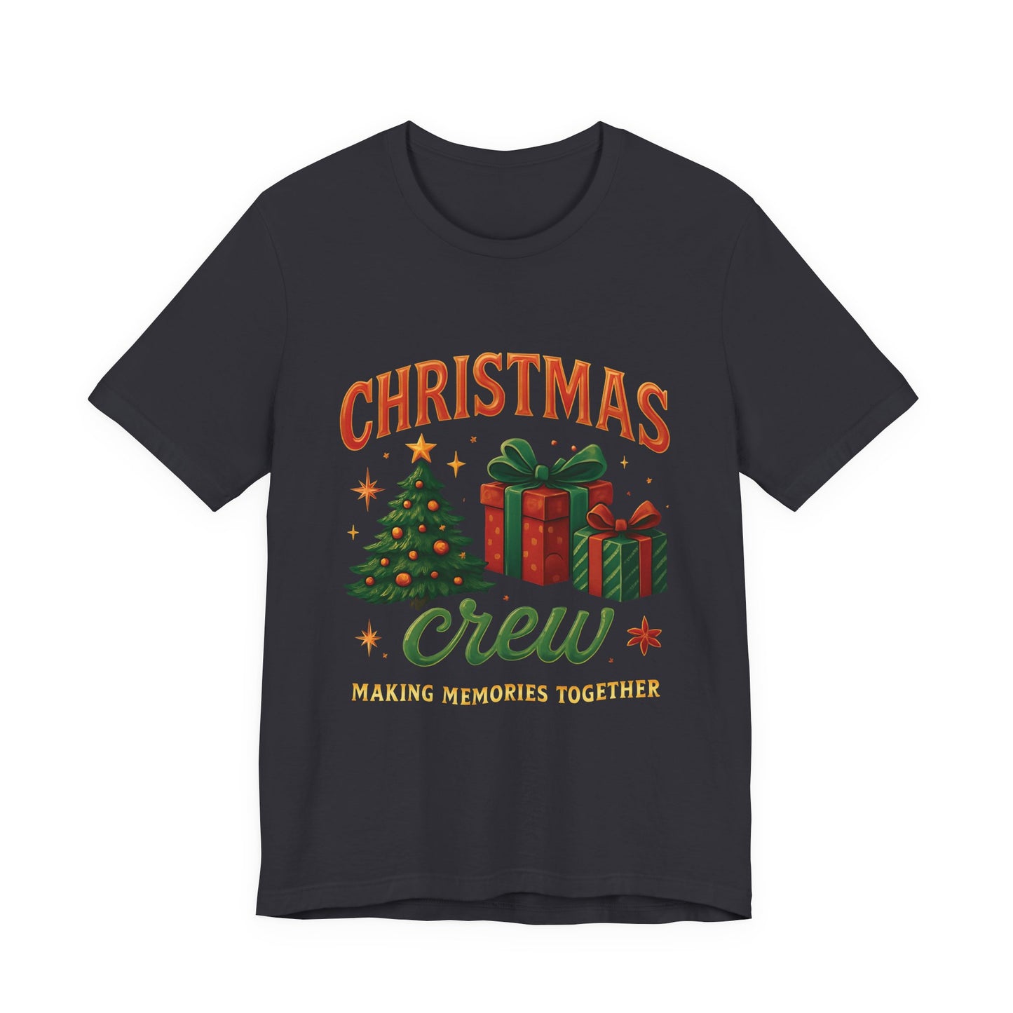 Festive Christmas Crew T-Shirt Bella Canvas, Perfect for the christmas queen in your life, it makes the cutest presents under the tree, or unites loved ones with matching xmas shirts.