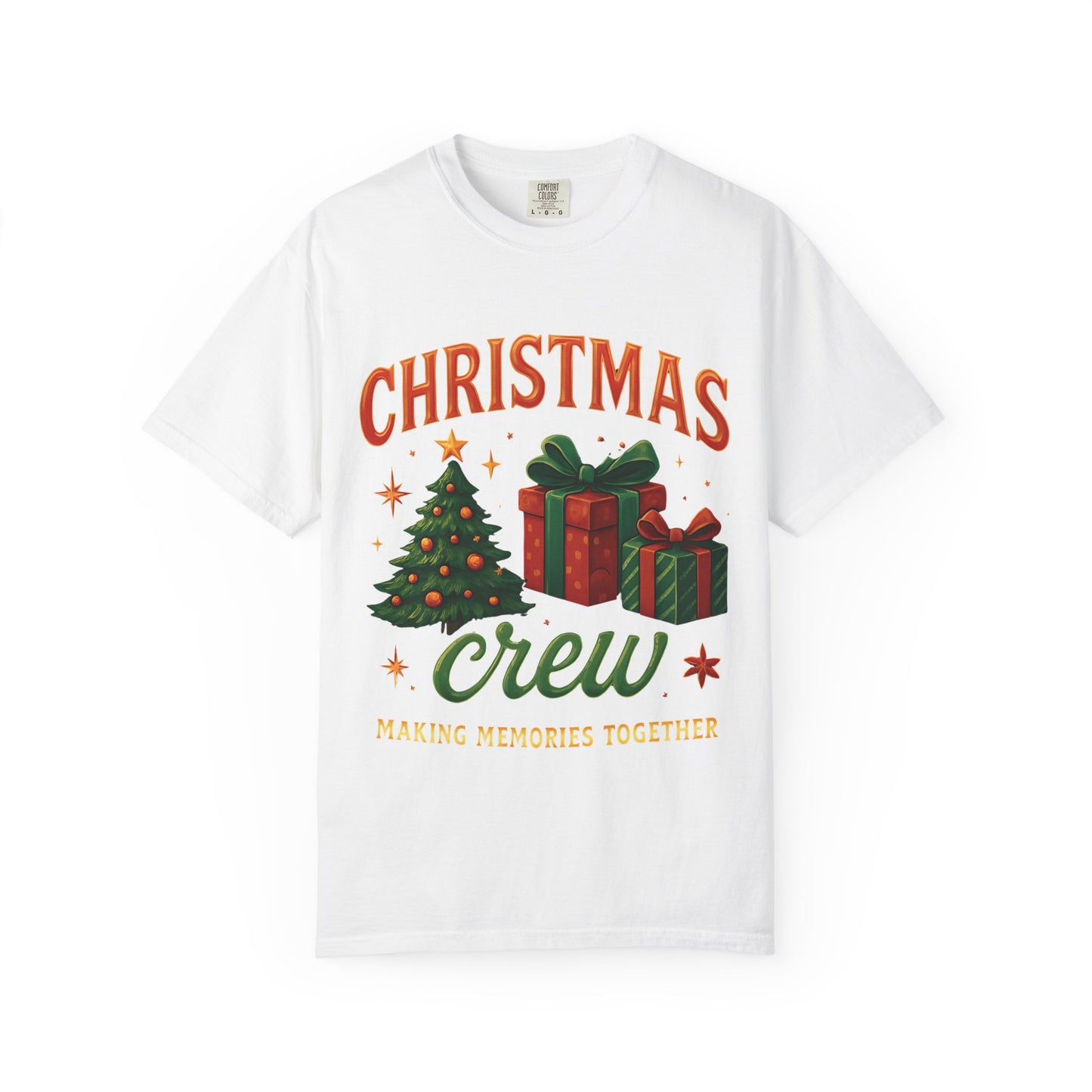 Comfort Colors Christmas Crew T-shirt, Step into the magic of Christmas 2025 with the Comfort Colours Christmas Crew Tee.