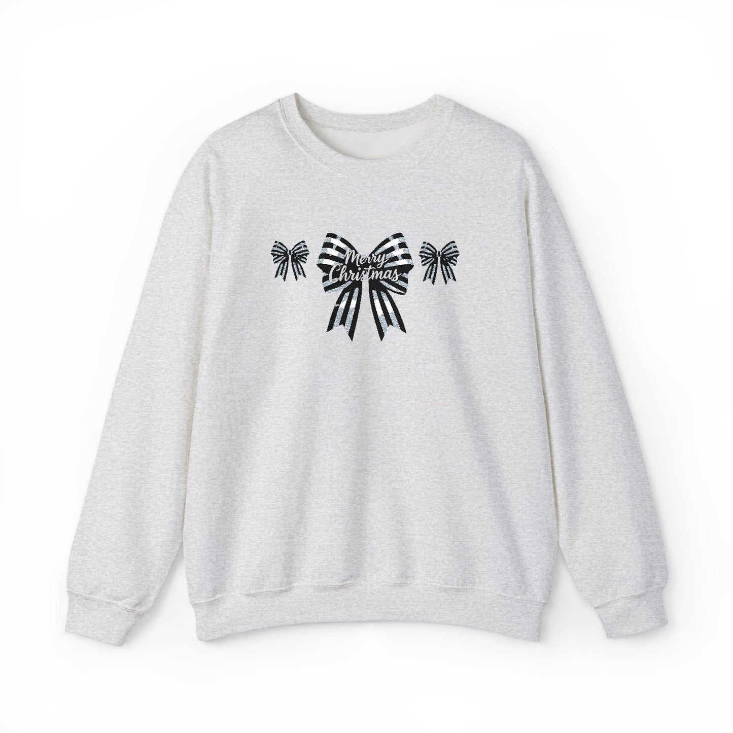 Festive Merry Christmas Bow Embroidered Jumper,the perfect xmas gift for mum, this festive sweater is sure to bring warmth and delight.