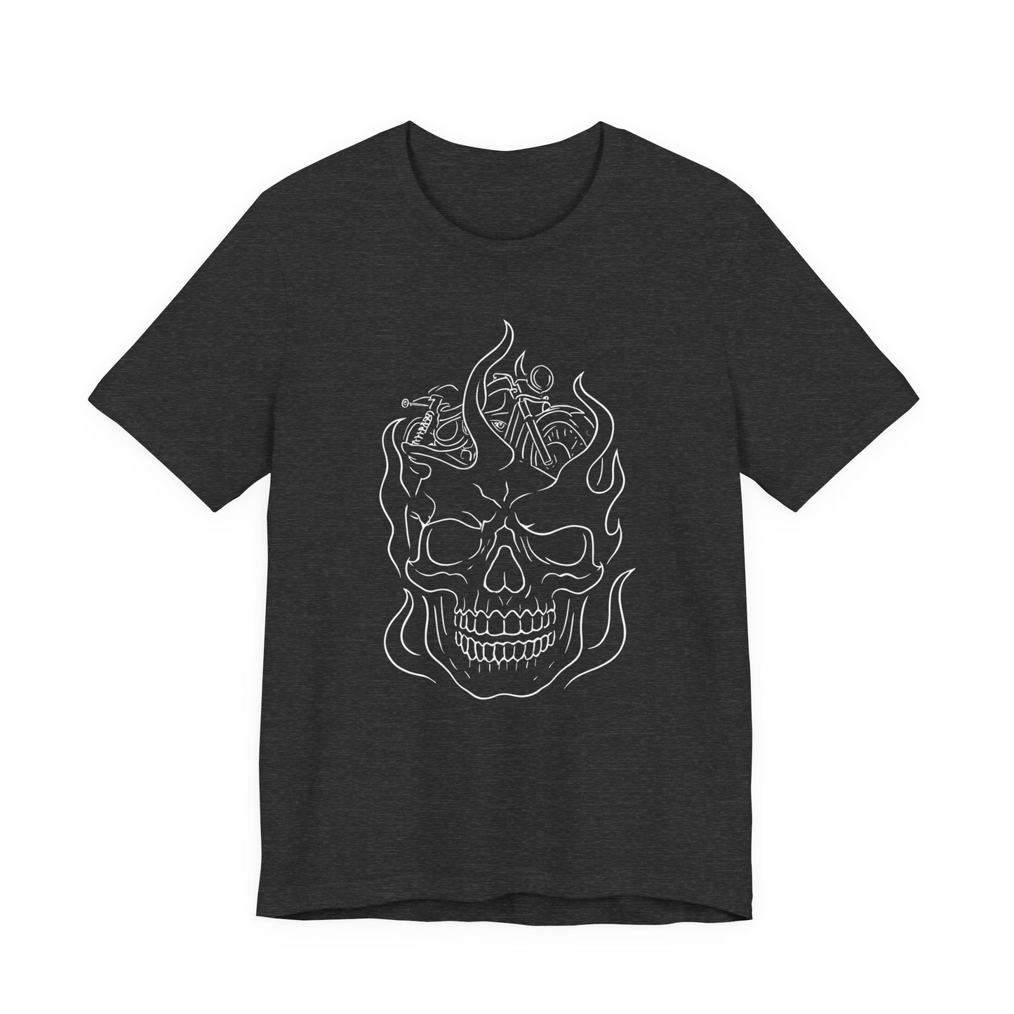 Skull Graphic Flame Tee, Motorcycle T Shirt, Biker Tshirt, Biker Skull Design, Motorbike Apparel, Motorcycle,Biker Skull, Motorbike Skull.