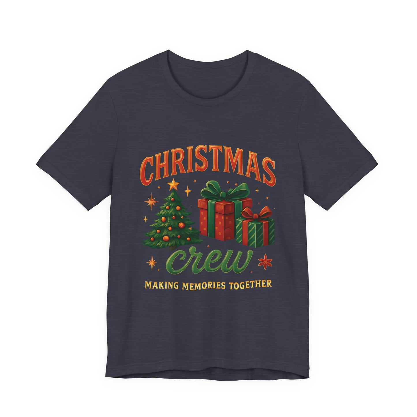 Festive Christmas Crew T-Shirt Bella Canvas, Perfect for the christmas queen in your life, it makes the cutest presents under the tree, or unites loved ones with matching xmas shirts.