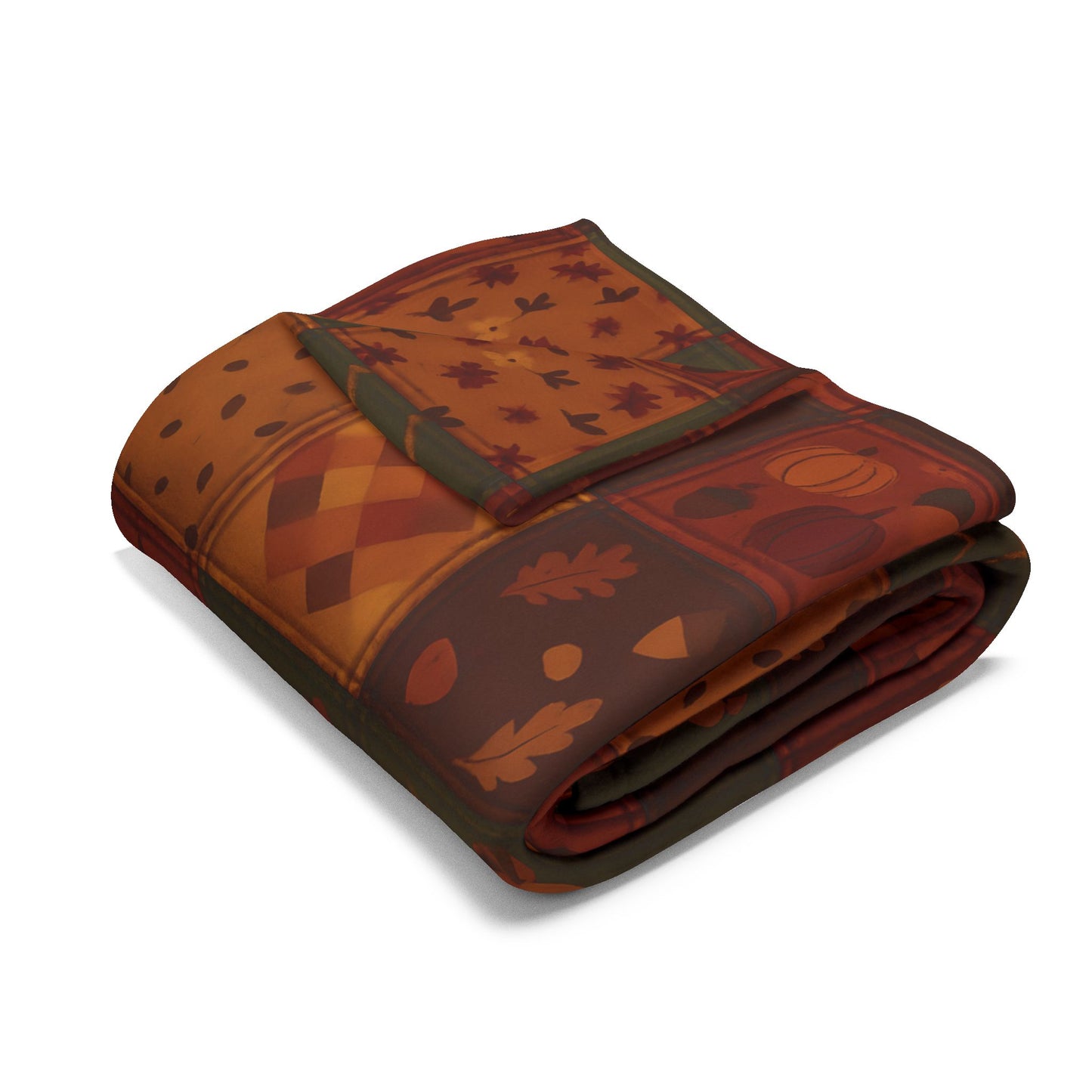 Cozy Autumnal Plaid Blanket, This thick blanket, with its rich blend of fall hues, adds a touch of sophistication to any autumnal home decor. Decor,