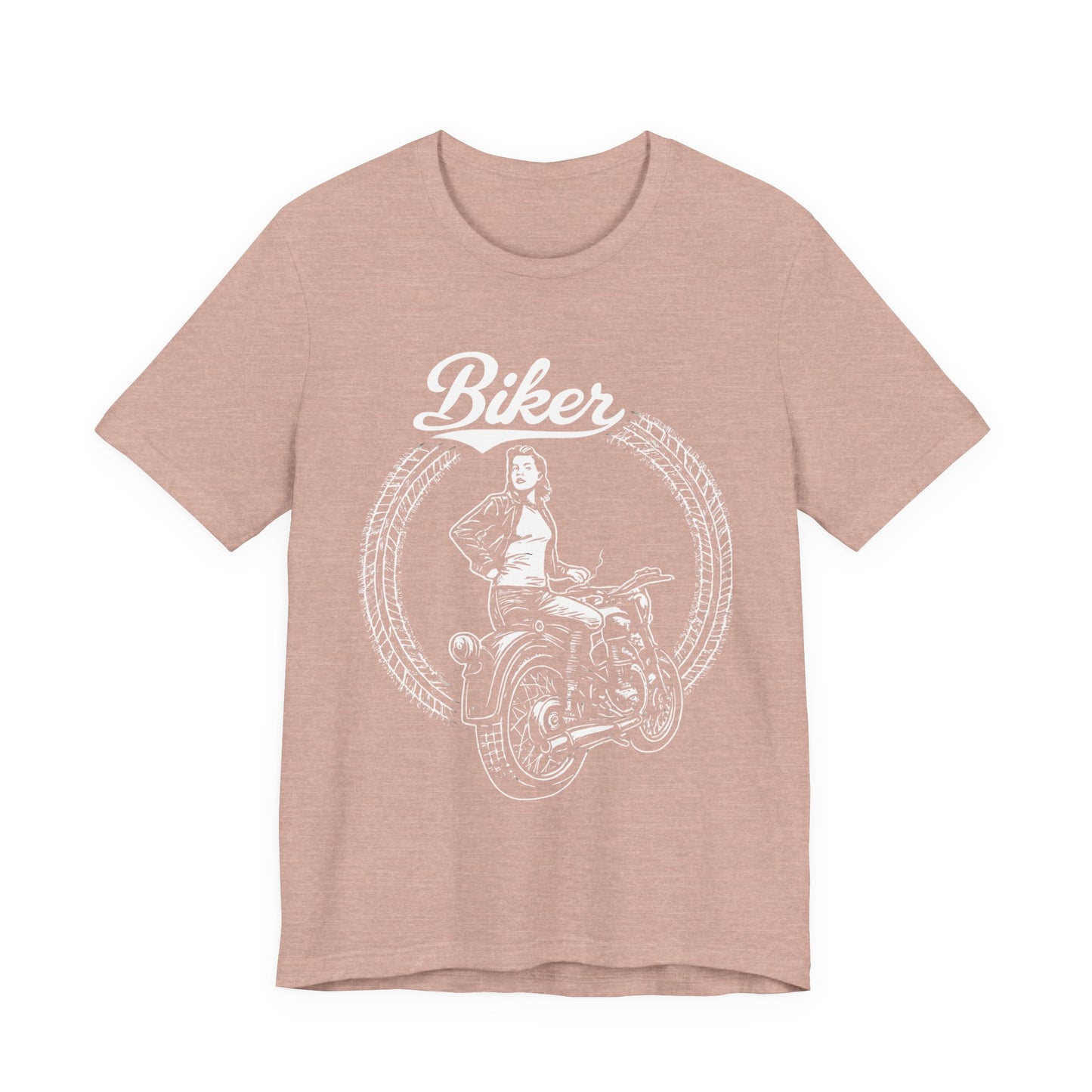 Biker Tshirt, Motorcycle Tee, This Motorcycle Tee is crafted with a striking Motorcycle Design, perfect for the empowered Female Biker.