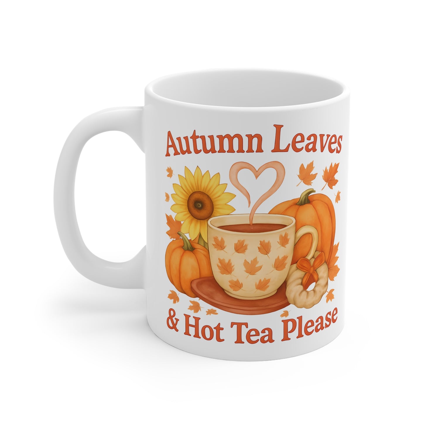 Autumnal Mug for Tea Lovers, Whether you fancy a cuppa or a heartwarming autumn coffee, this pumpkin mug is your perfect companion.