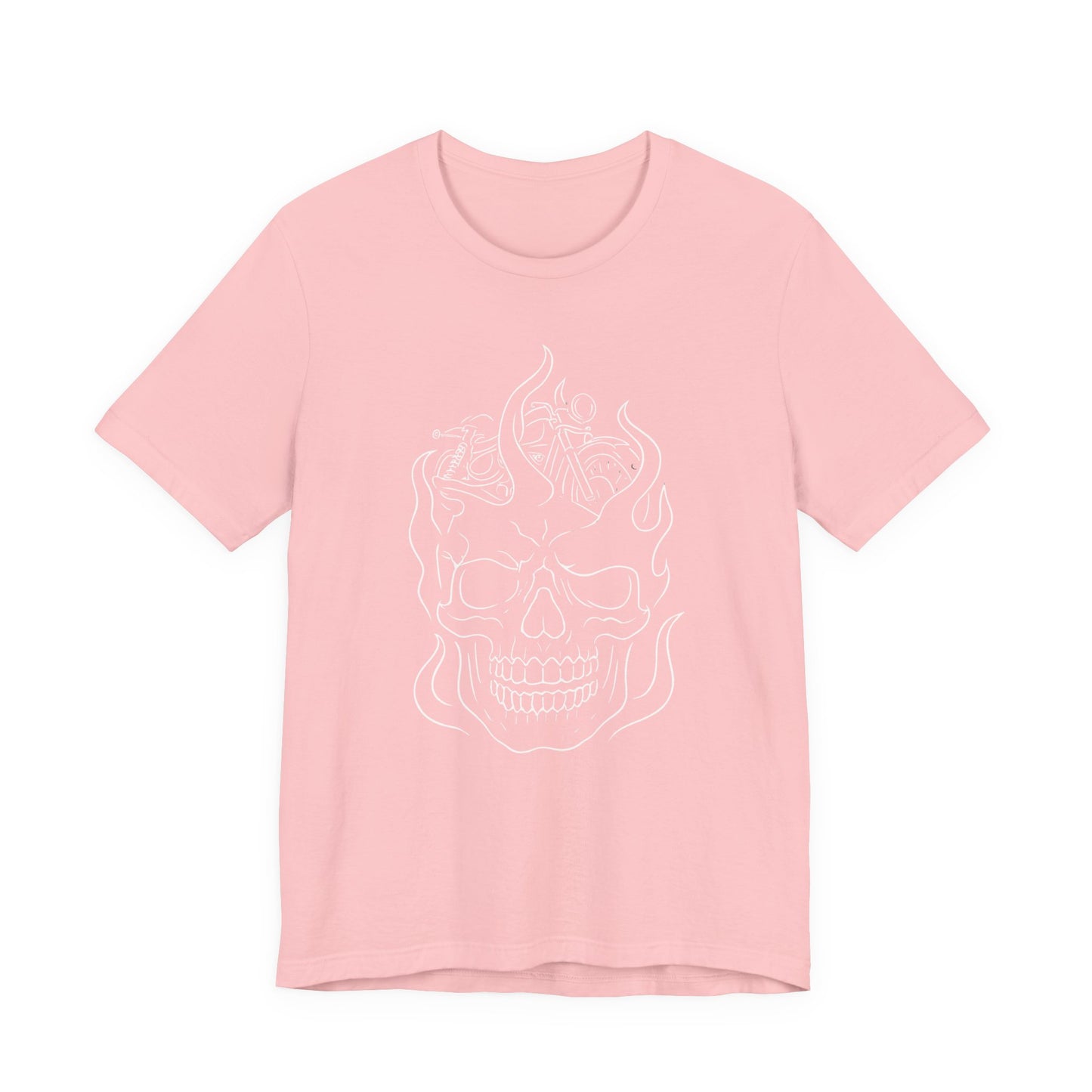 Skull Graphic Flame Tee, Motorcycle T Shirt, Biker Tshirt, Biker Skull Design, Motorbike Apparel, Motorcycle,Biker Skull, Motorbike Skull.