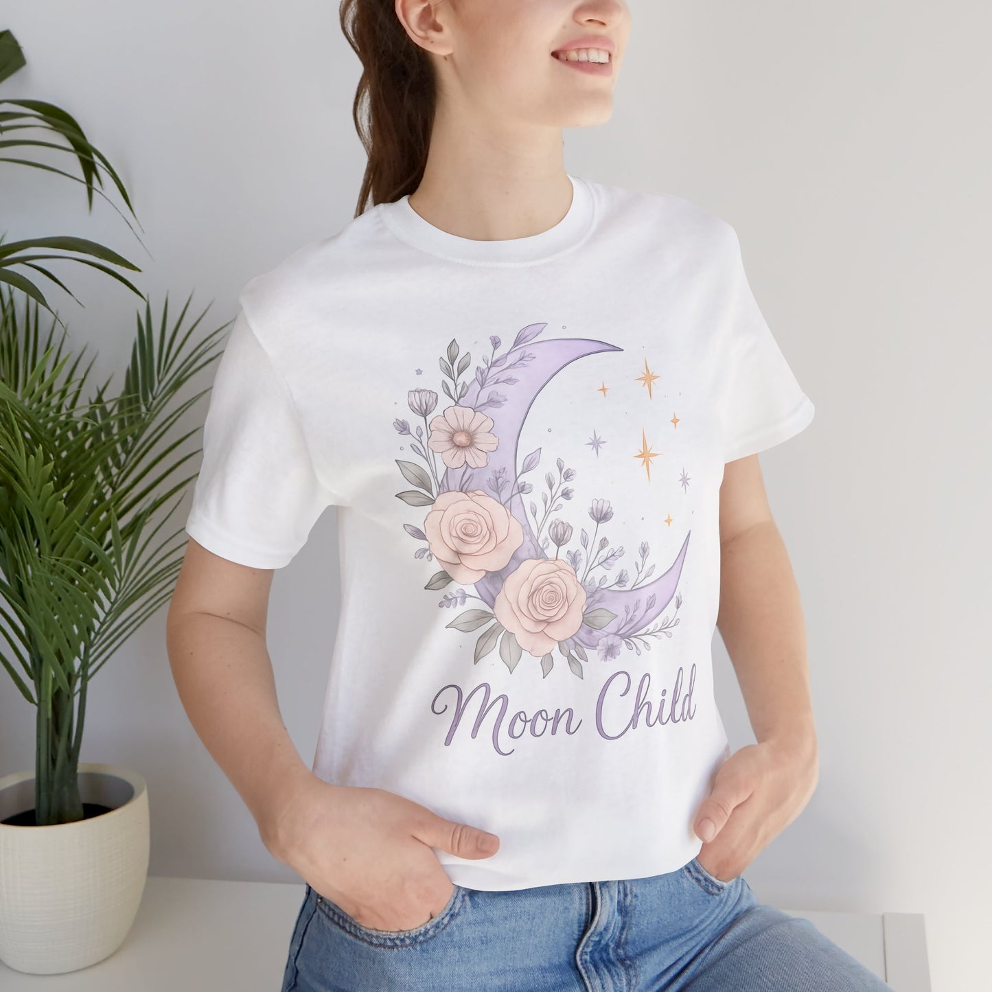 Moon Child T-Shirt, Witchy Clothes, Crescent Moon Shirt, Magical Shirt, Pagan Clothing, Witchcraft Shirt, Free Spirit