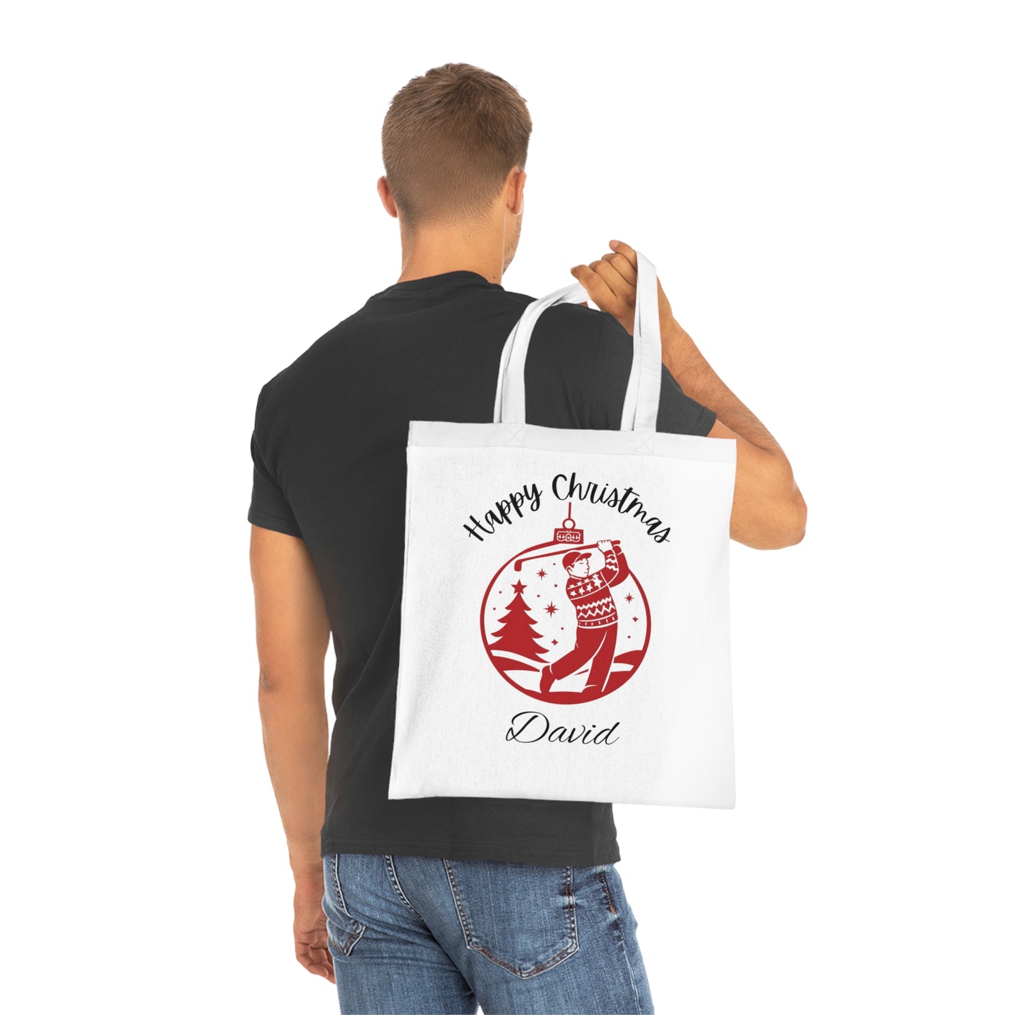 Personalised Christmas Golfer Tote Bag, that's perfect for any golf enthusiast or a thoughtful secret santa idea.