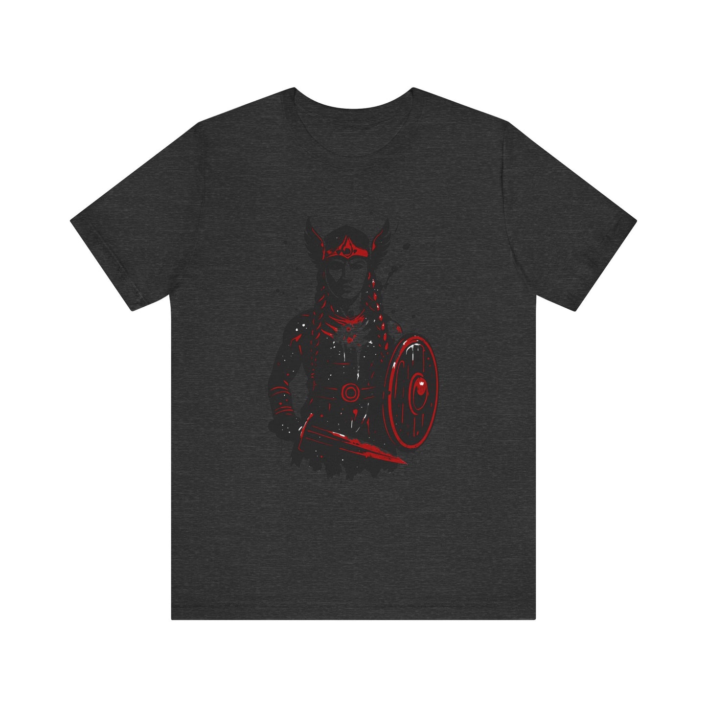 Valkyrie Norse Pagan T-Shirt, a tribute to the powerful legends of old. Embrace the spirit of the Valkyrie with this striking design that merges the mystique of norse mythology with the rugged appeal of viking apparel.