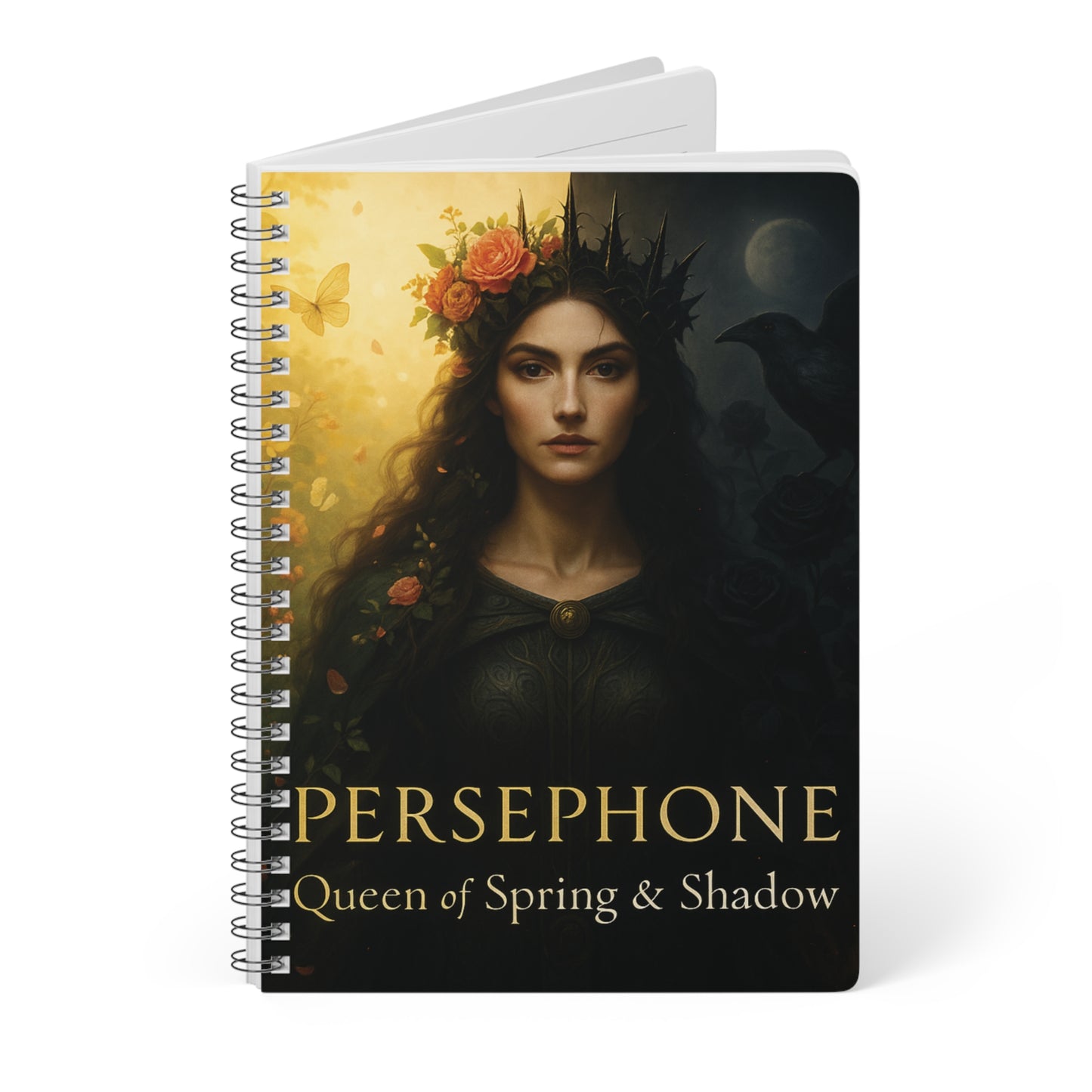 Goddess Persephone Witchy Notebook,is perfect for capturing your thoughts, spells, and manifestations.