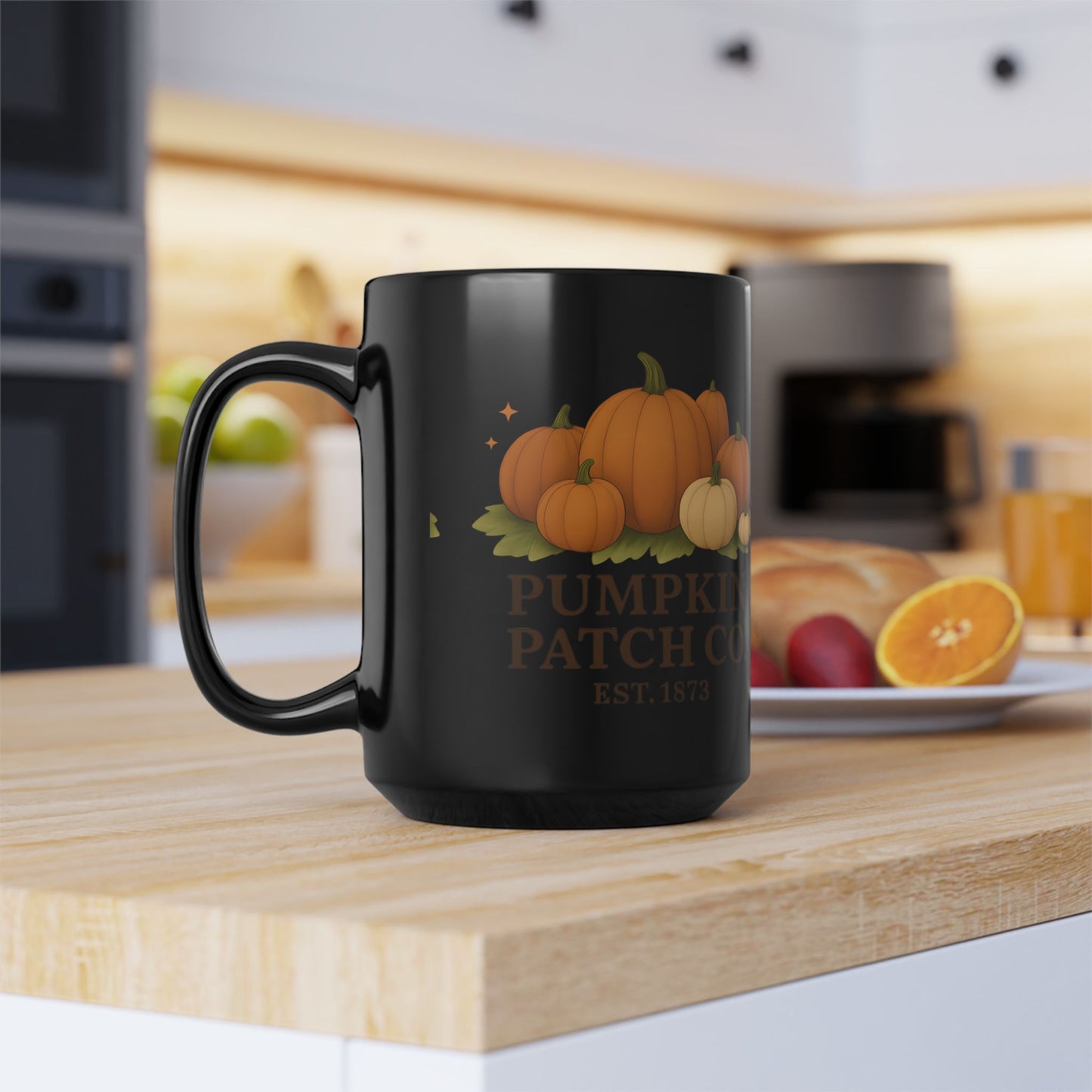 Pumpkin Coffee Mug, your new cozy companion for the fall season. This autumn coffee mug captures the spirit of harvest season.