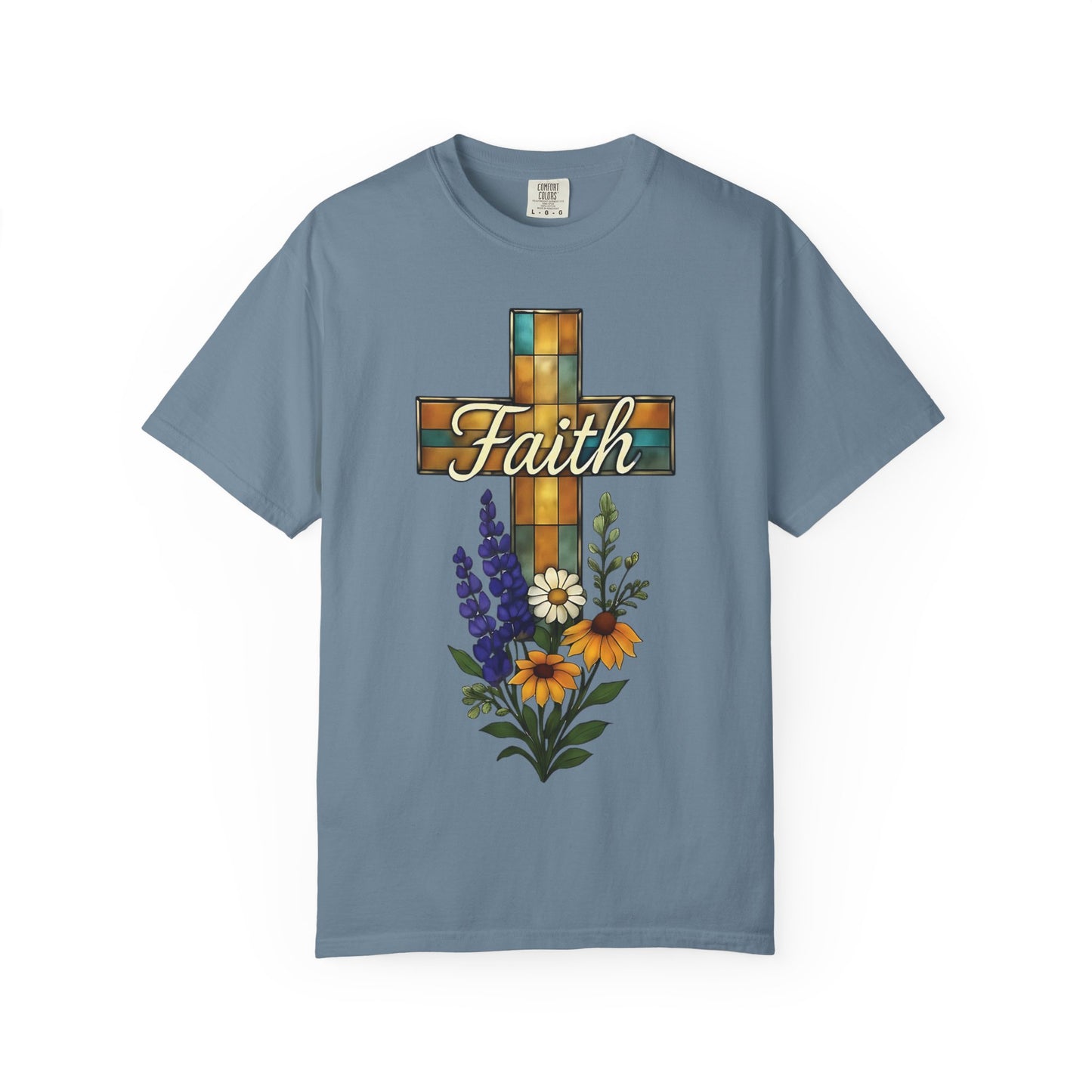 Christianity Faith Cross Comfort Colors T-shirt, Christianity gift or elevating your own collection of Christian merch, this shirt is a testament to the belief that God is good.